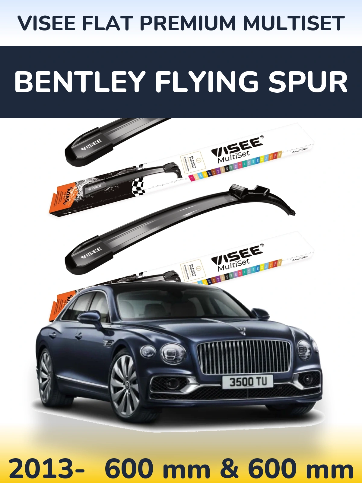 Torkarblad VISEE FLAT PREMIUM MultiSet för Bentley Flying Spur