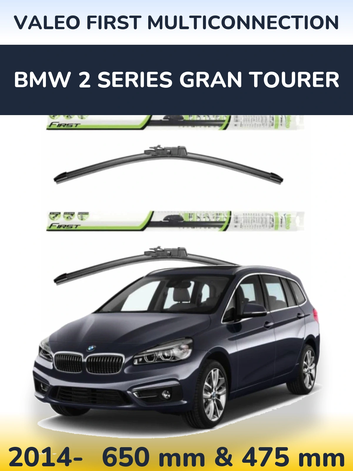 Torkarblad Valeo First MultiConnection för BMW 2 Series Gran Tourer