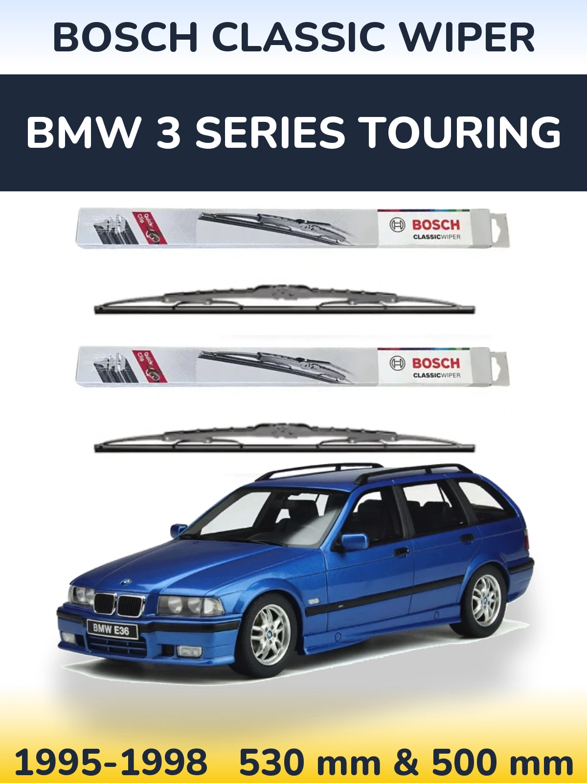 Torkarblad BOSCH Classic Wiper för BMW 3 Series Touring