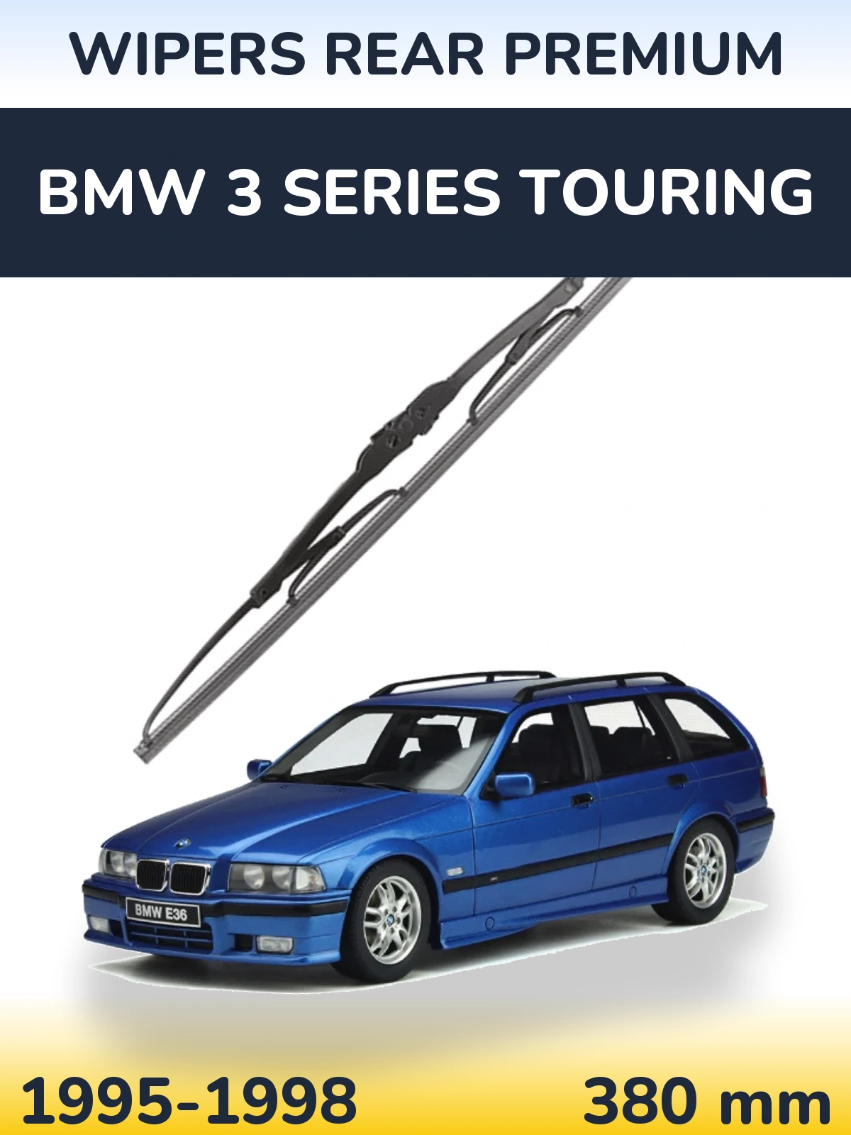 Задня щітка WIPERS REAR PREMIUM 380 мм для BMW 3 Series Touring 1995-1998