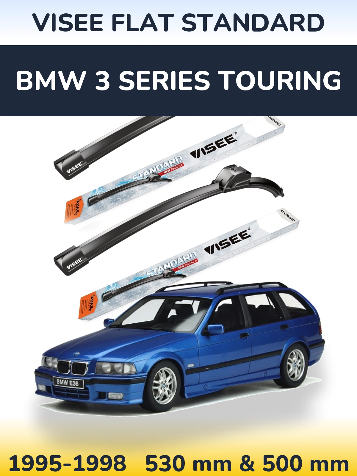Torkarblad VISEE FLAT STANDARD för BMW 3 Series Touring