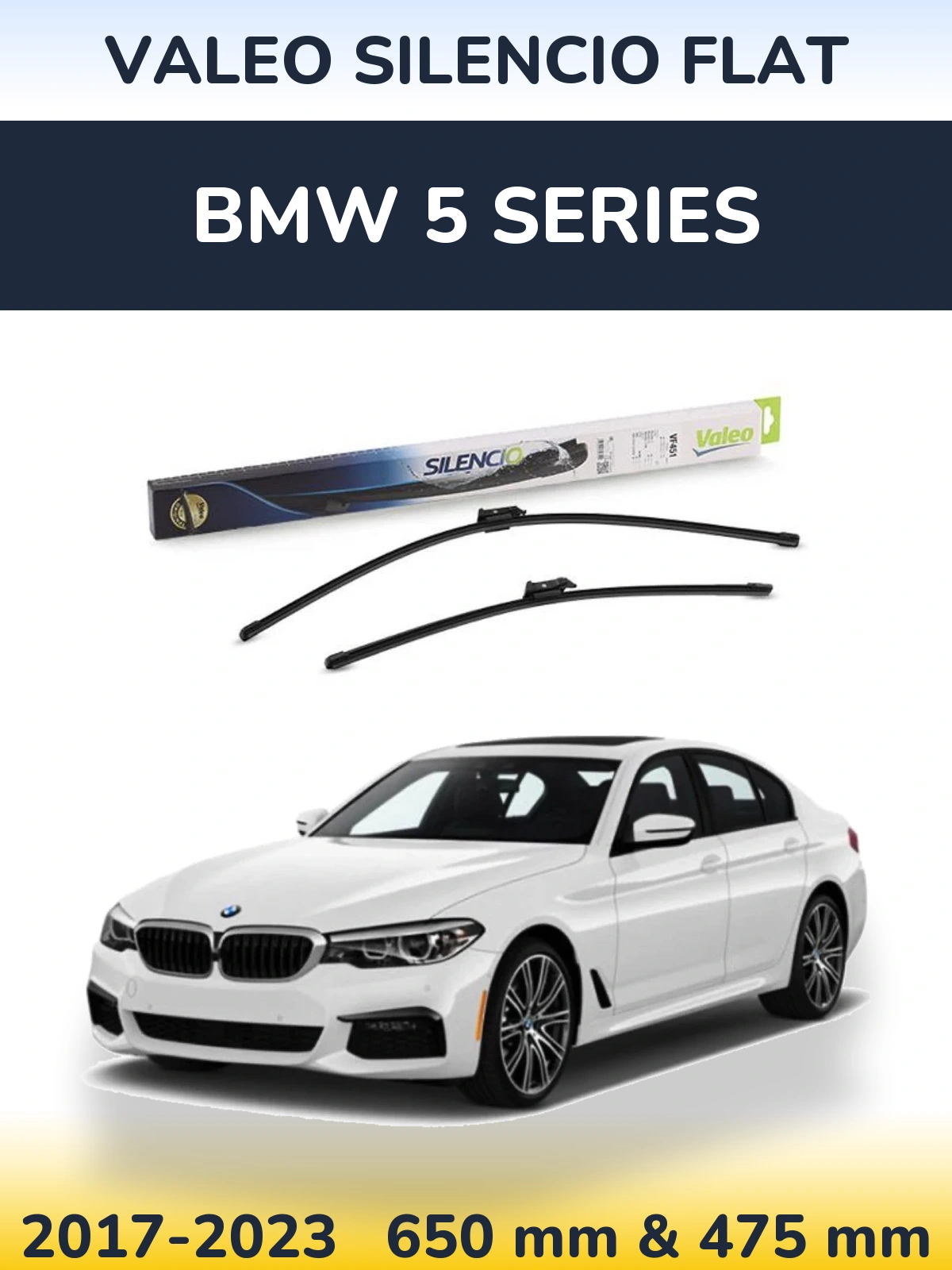 Torkarblad Valeo Silencio Flat för BMW 5 Series