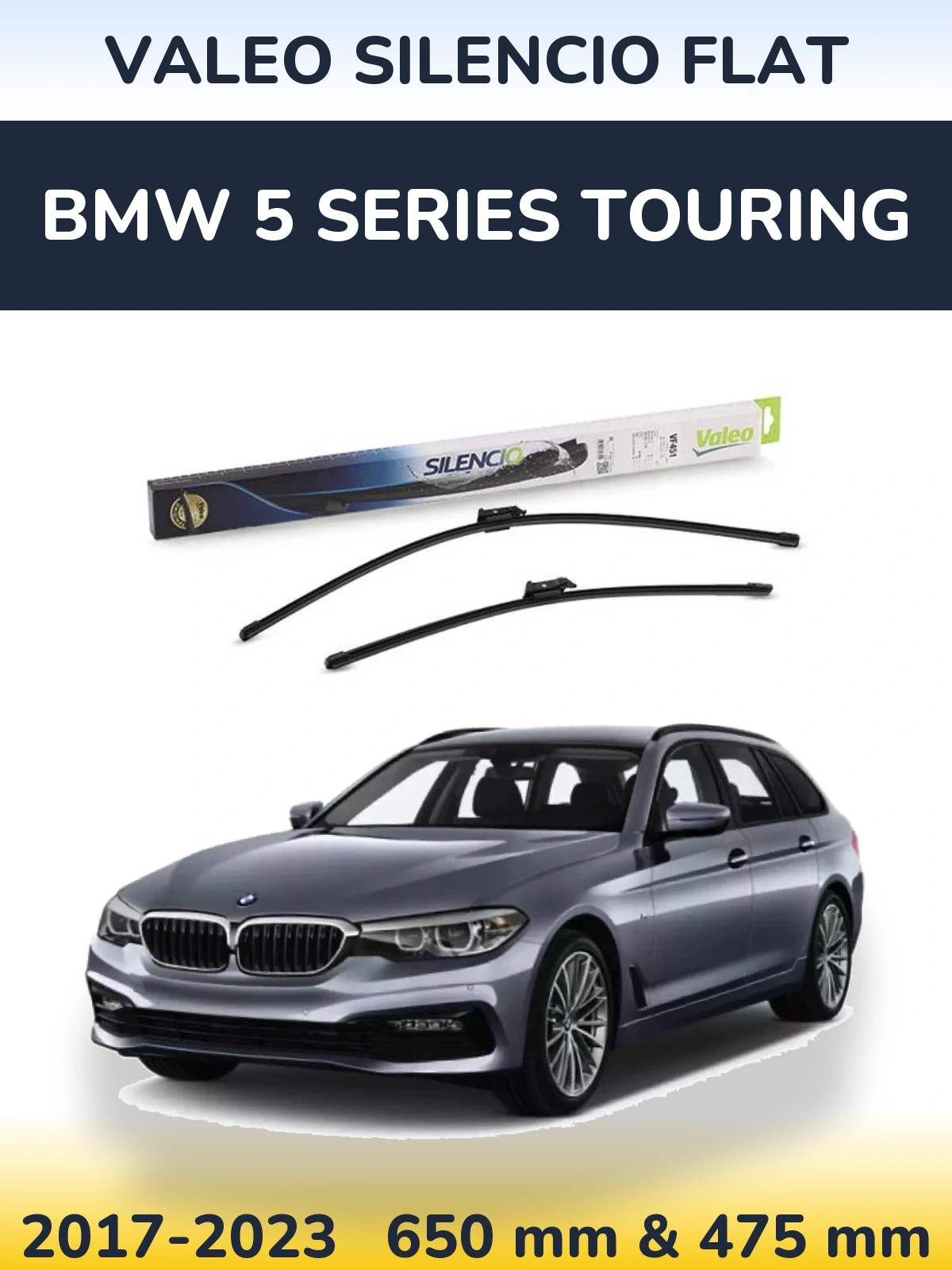 Torkarblad Valeo Silencio Flat för BMW 5 Series Touring