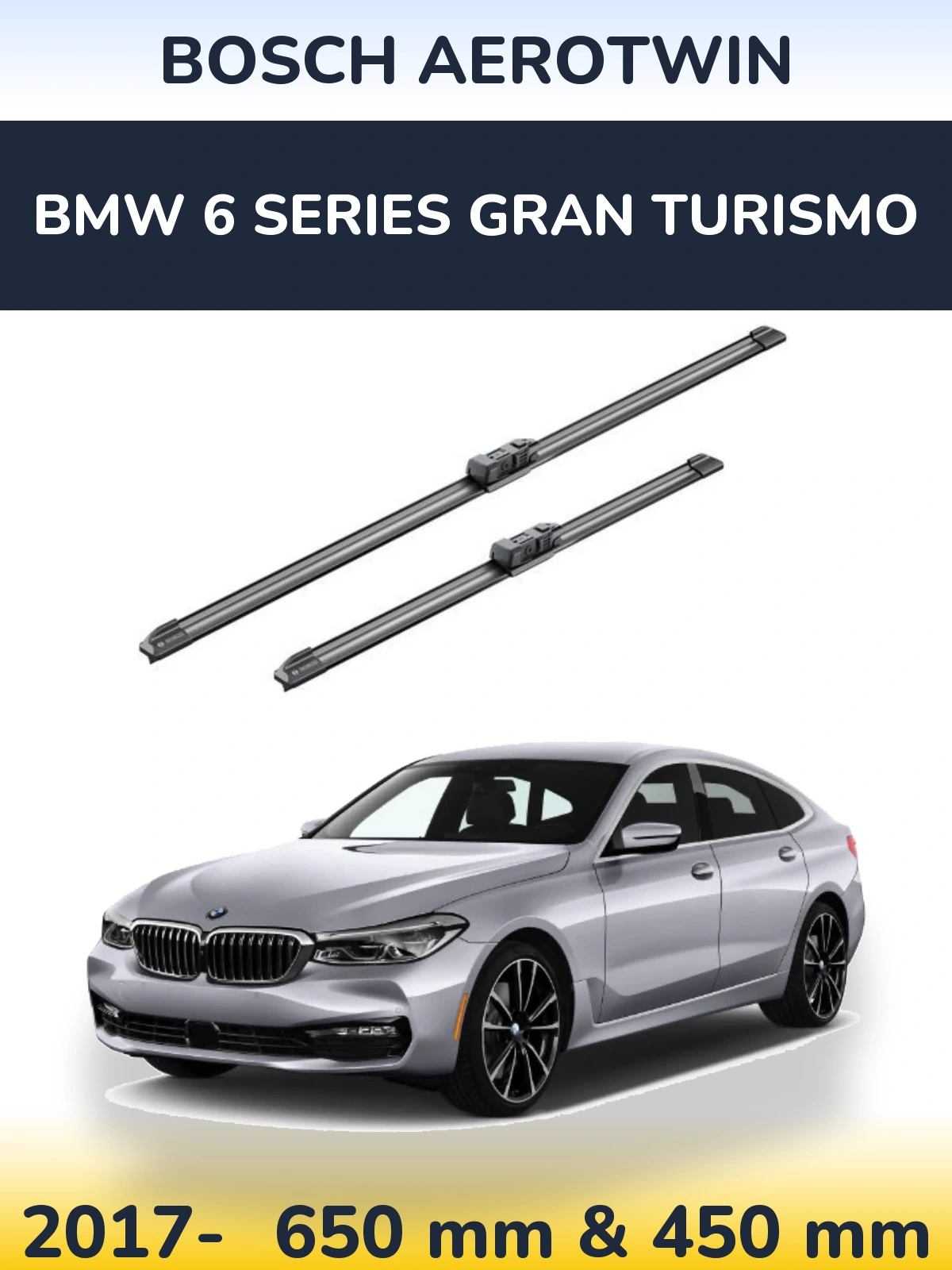 Torkarblad BOSCH AeroTwin för BMW 6 Series Gran Turismo