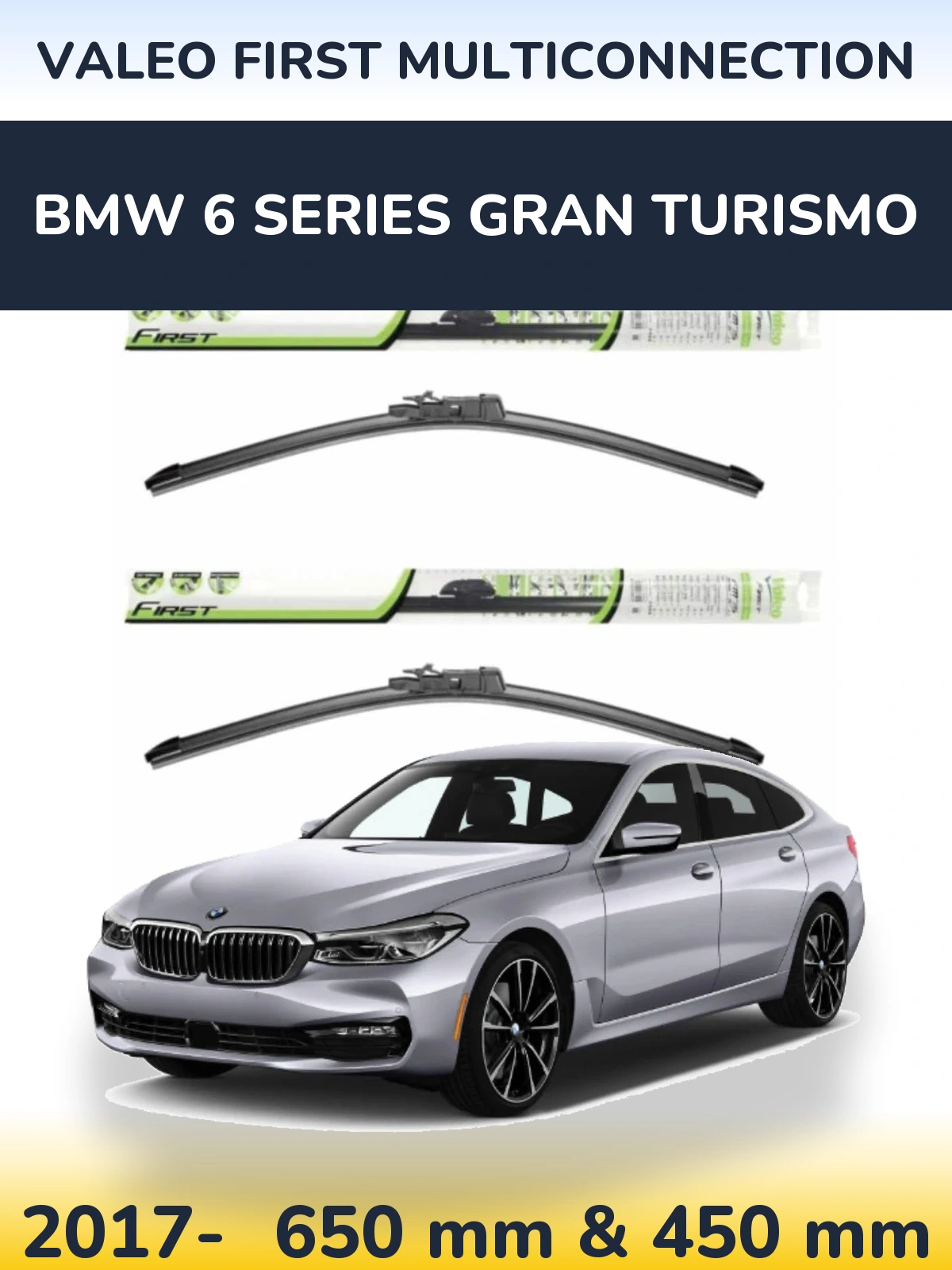 Torkarblad Valeo First MultiConnection för BMW 6 Series Gran Turismo