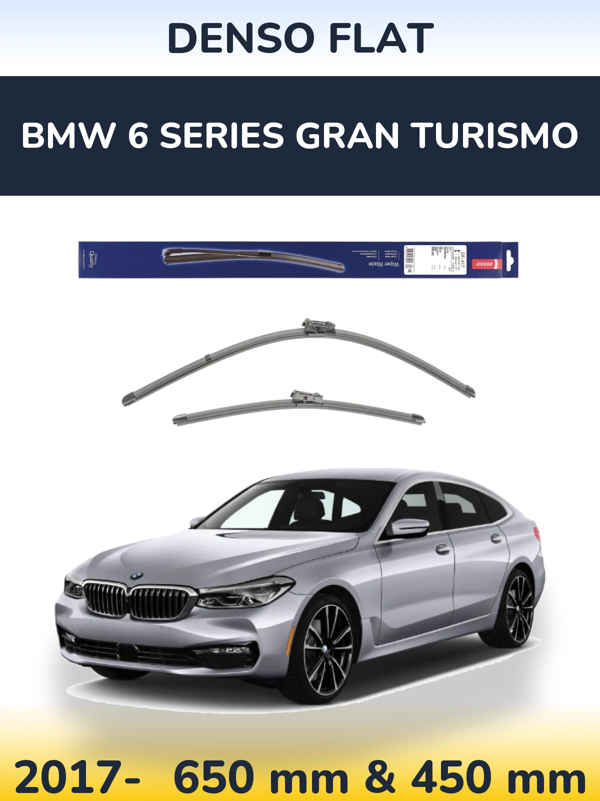 Torkarblad Denso Flat för BMW 6 Series Gran Turismo