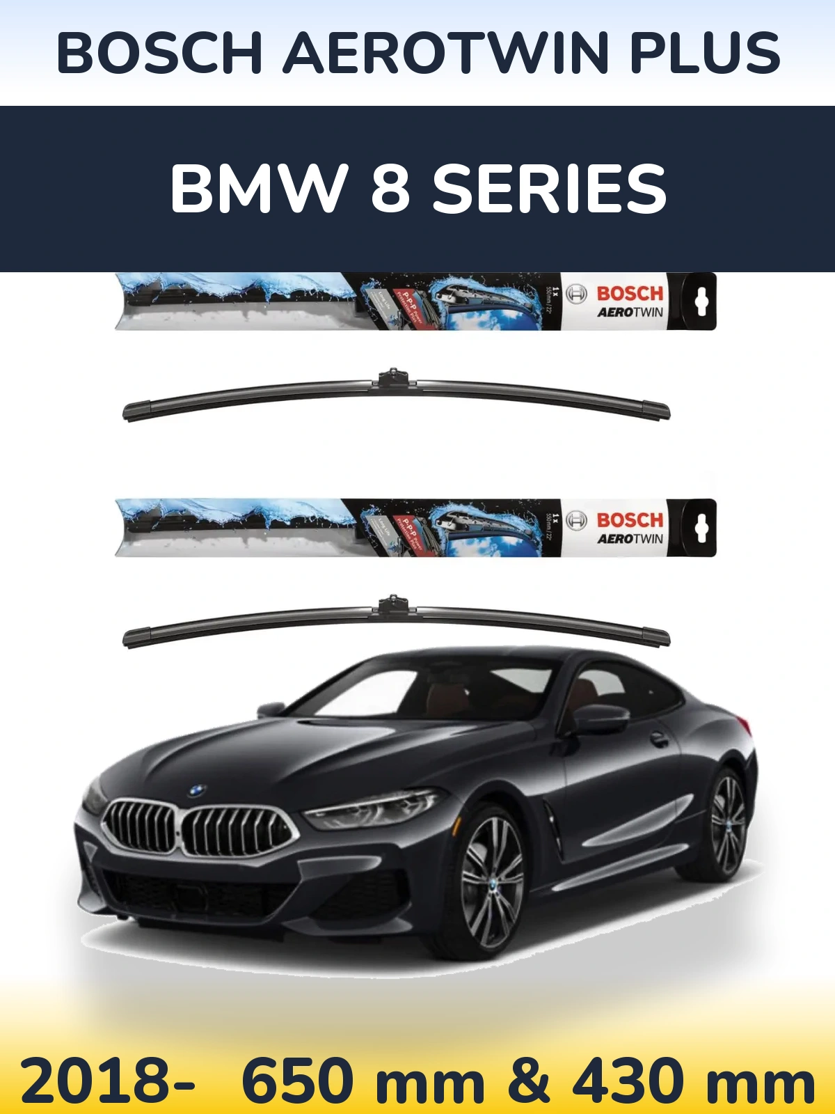 Torkarblad BOSCH AeroTwin Plus för BMW 8 Series