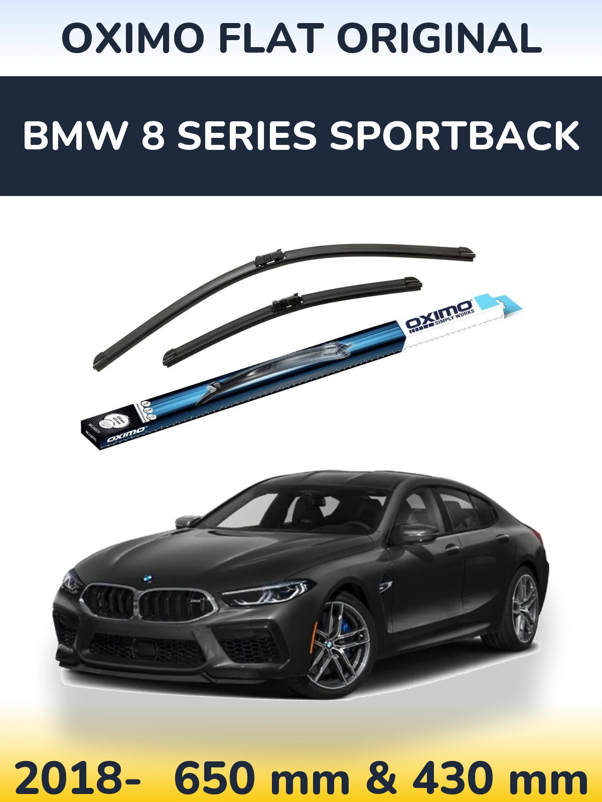 Torkarblad Oximo Flat Original för BMW 8 Series Sportback
