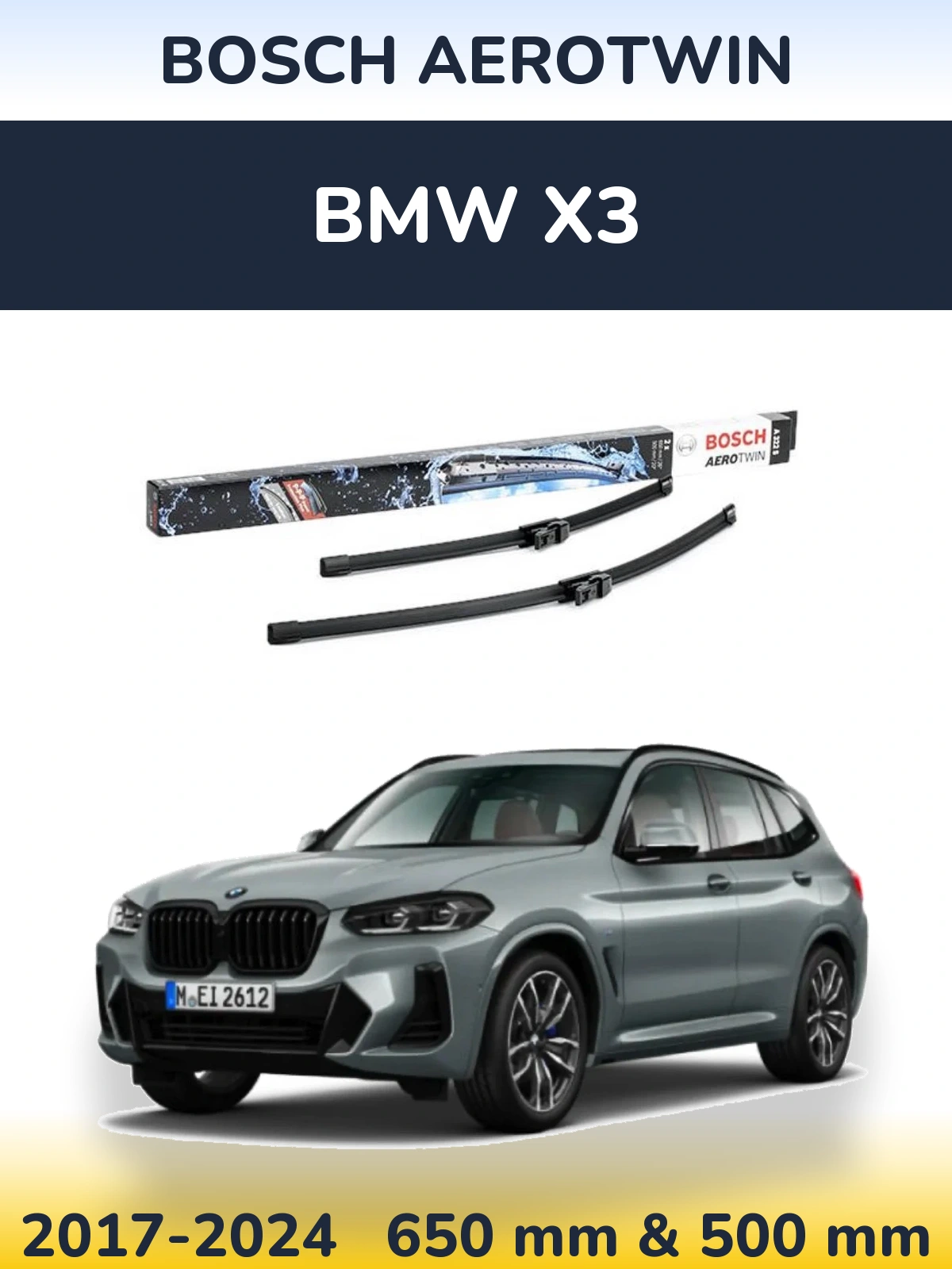 Torkarblad BOSCH AeroTwin för BMW X3
