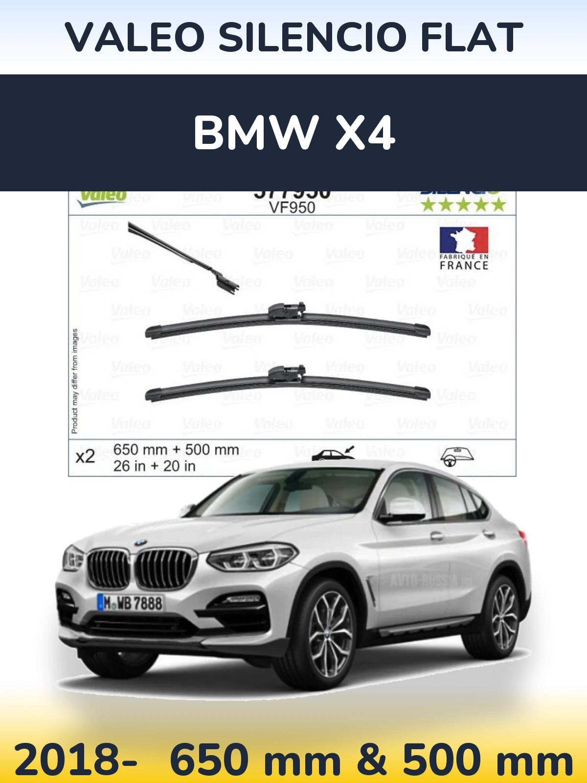 Torkarblad Valeo Silencio Flat för BMW X4