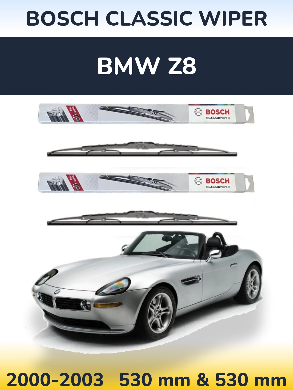 Torkarblad BOSCH Classic Wiper för BMW Z8