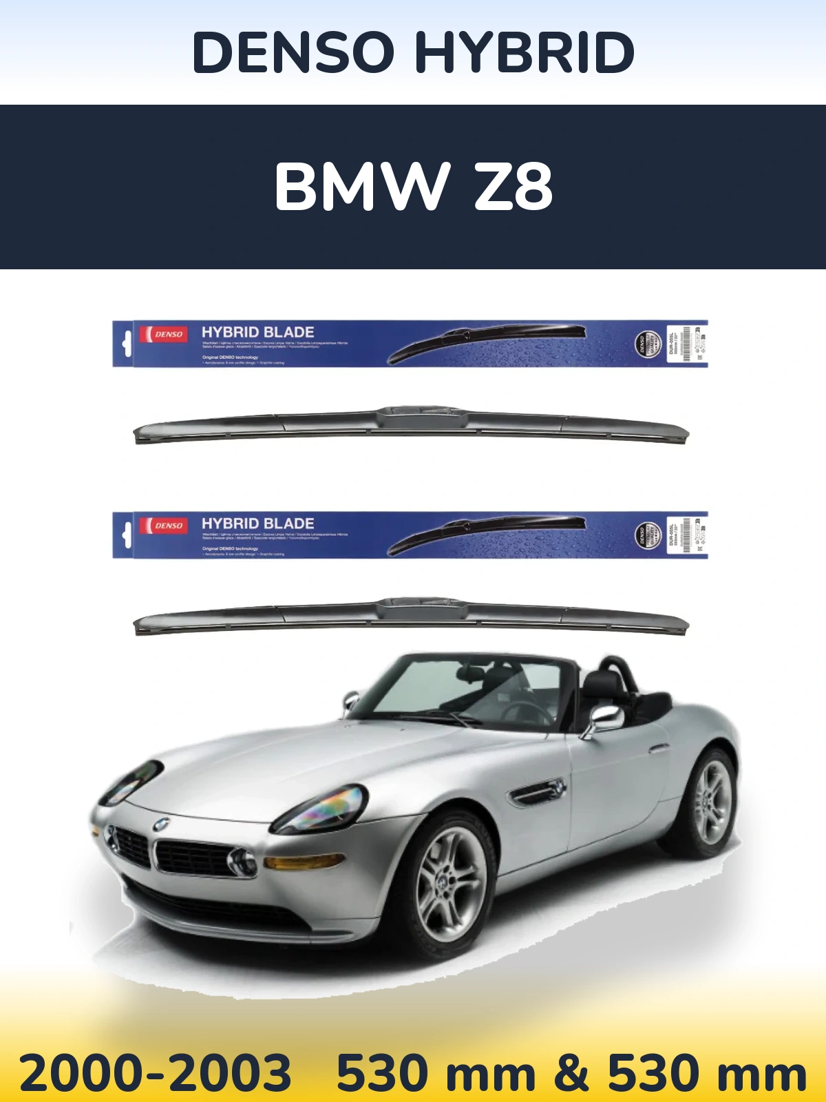 Torkarblad Denso Hybrid för BMW Z8