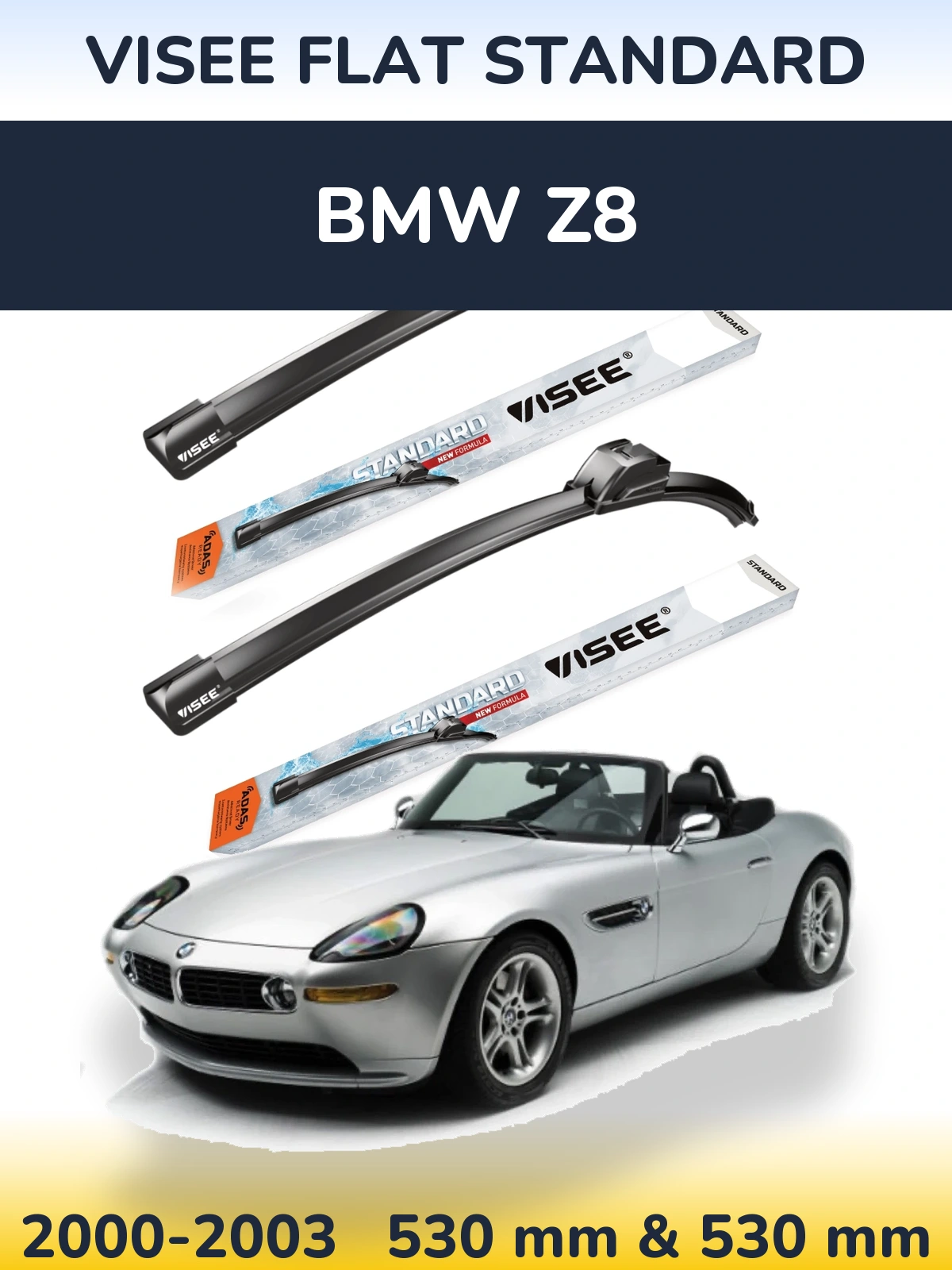 Torkarblad VISEE FLAT STANDARD för BMW Z8