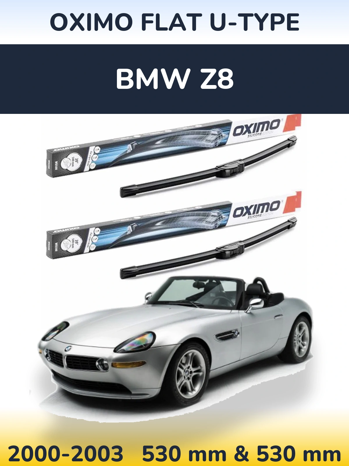 Torkarblad Oximo Flat U-type för BMW Z8