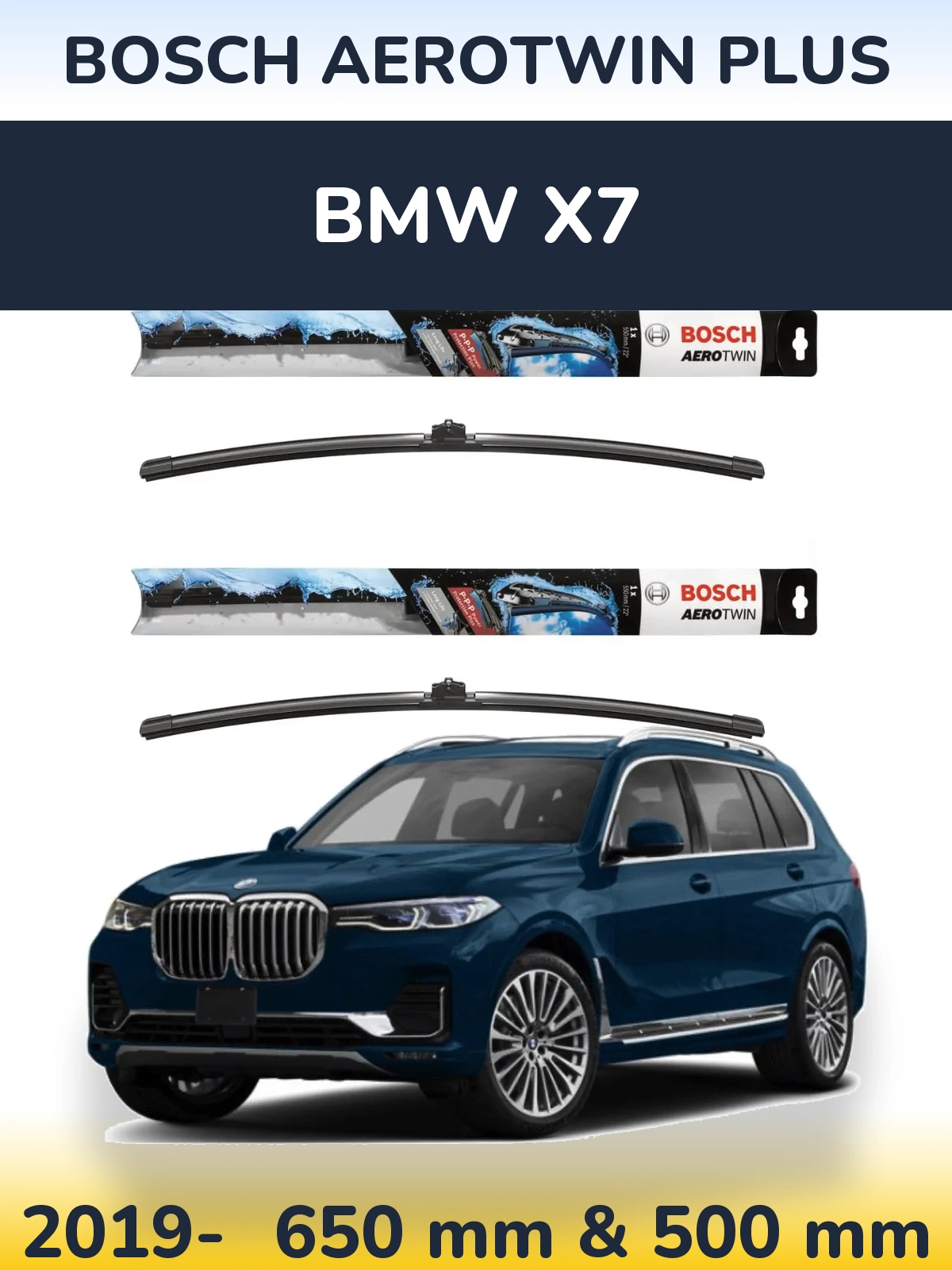 Torkarblad BOSCH AeroTwin Plus för BMW X7