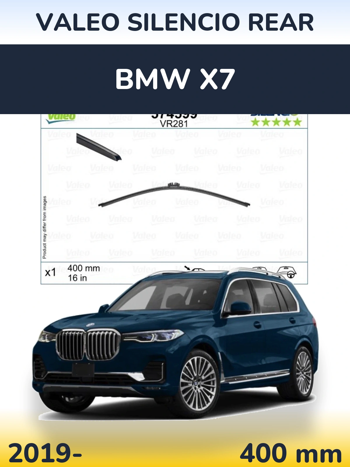 Torkarblad Valeo Silencio Rear för BMW X7