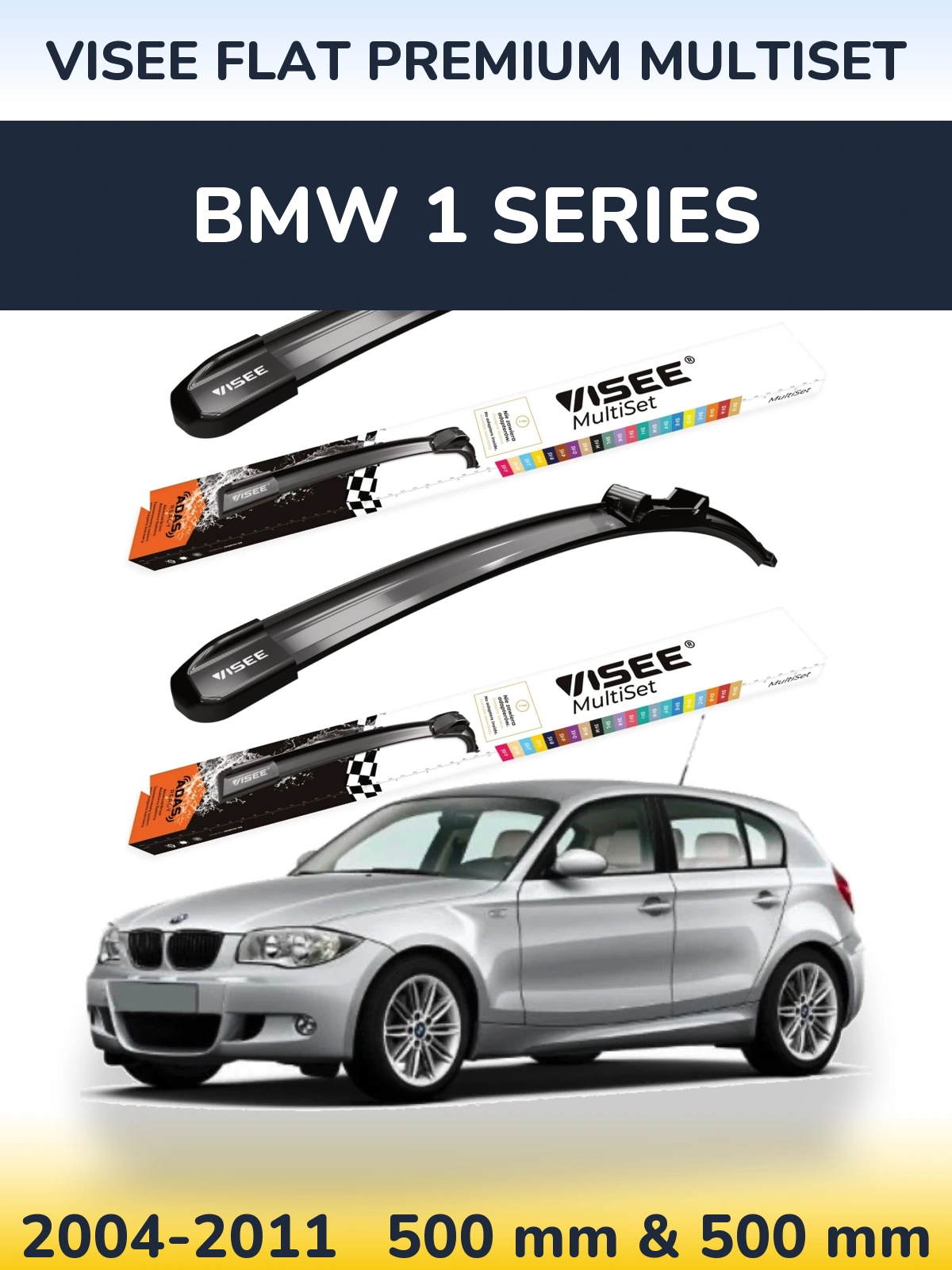 Torkarblad VISEE FLAT PREMIUM MultiSet för BMW 1 Series