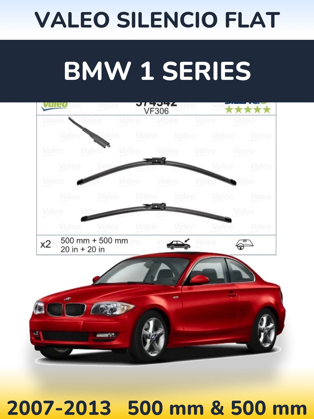 Torkarblad Valeo Silencio Flat för BMW 1 Series