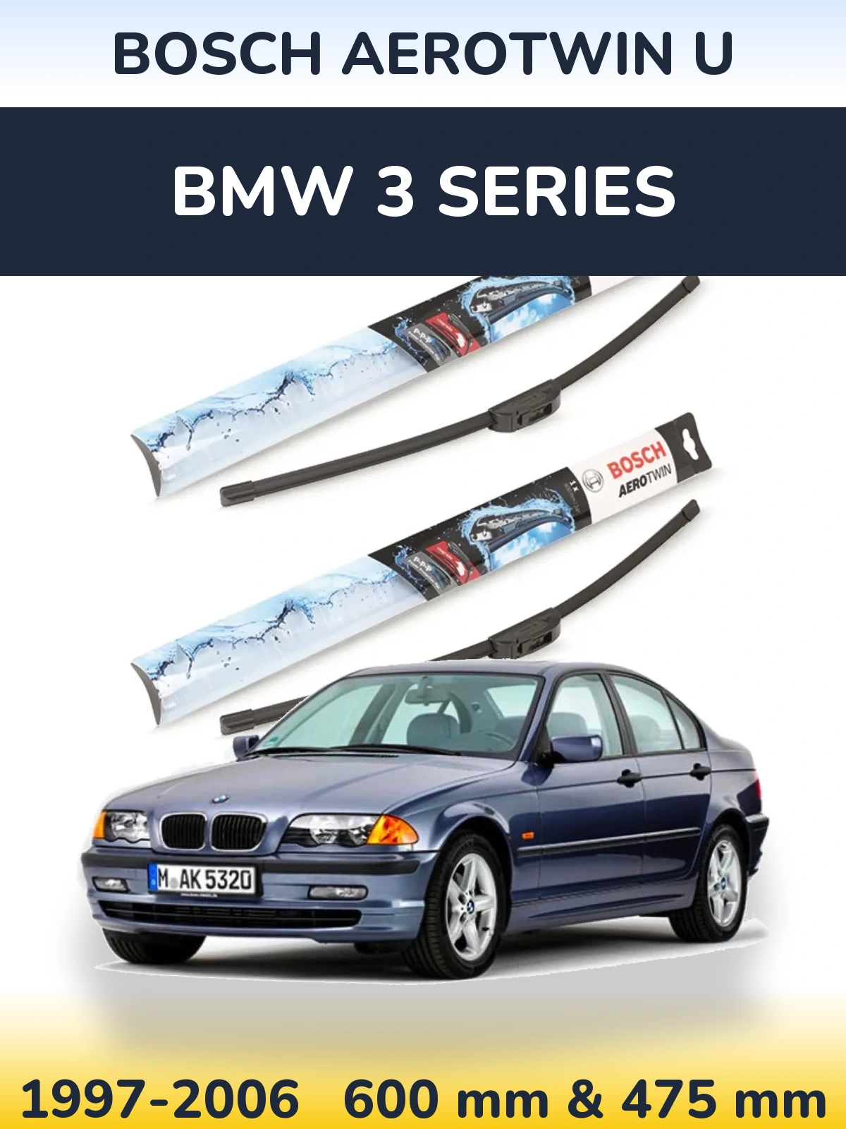 Torkarblad BOSCH AeroTwin U för BMW 3 Series