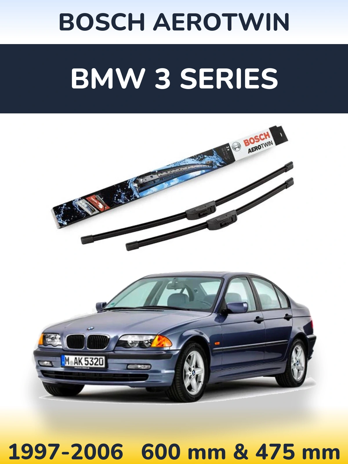 Torkarblad BOSCH AeroTwin för BMW 3 Series