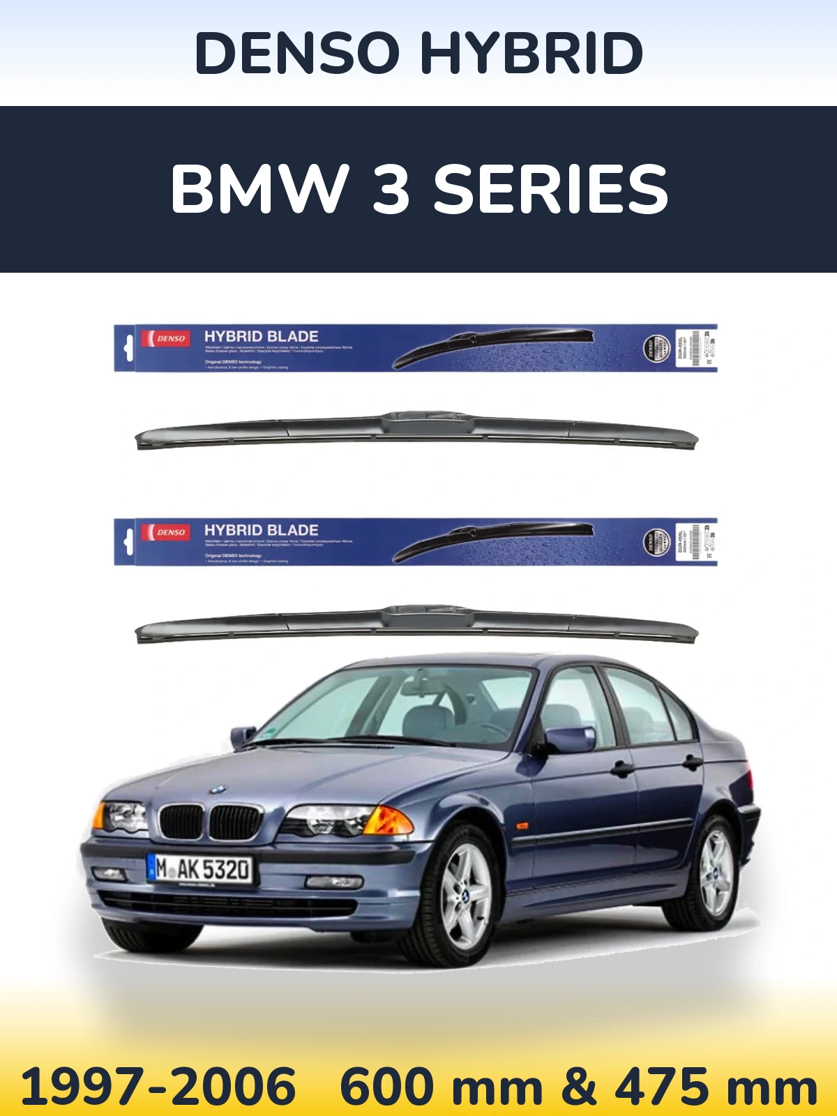 Torkarblad Denso Hybrid för BMW 3 Series