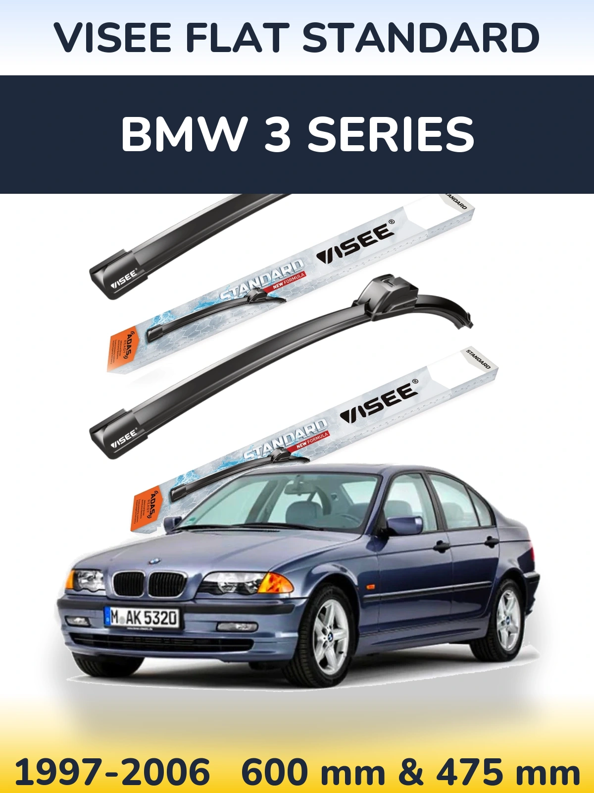 Torkarblad VISEE FLAT STANDARD för BMW 3 Series