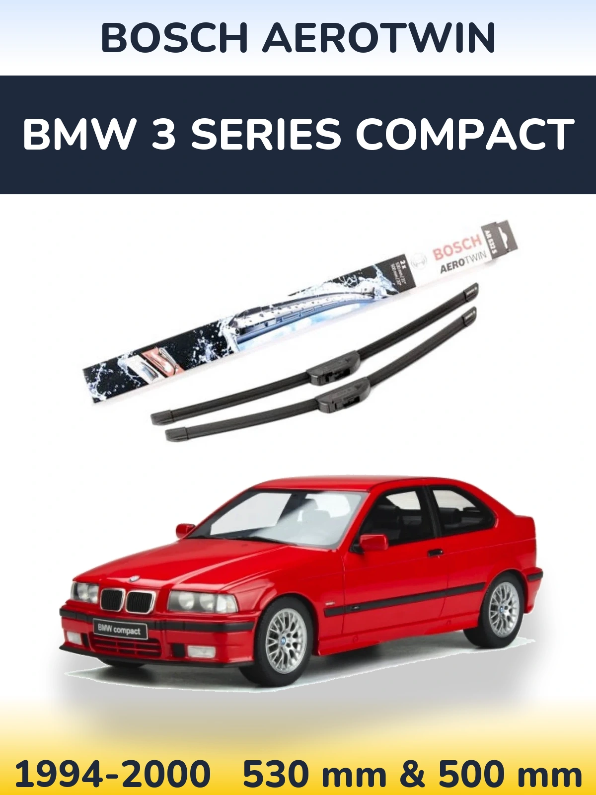 Torkarblad BOSCH AeroTwin för BMW 3 Series Compact