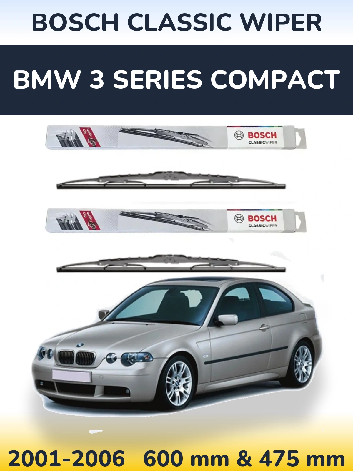 Torkarblad BOSCH Classic Wiper för BMW 3 Series Compact