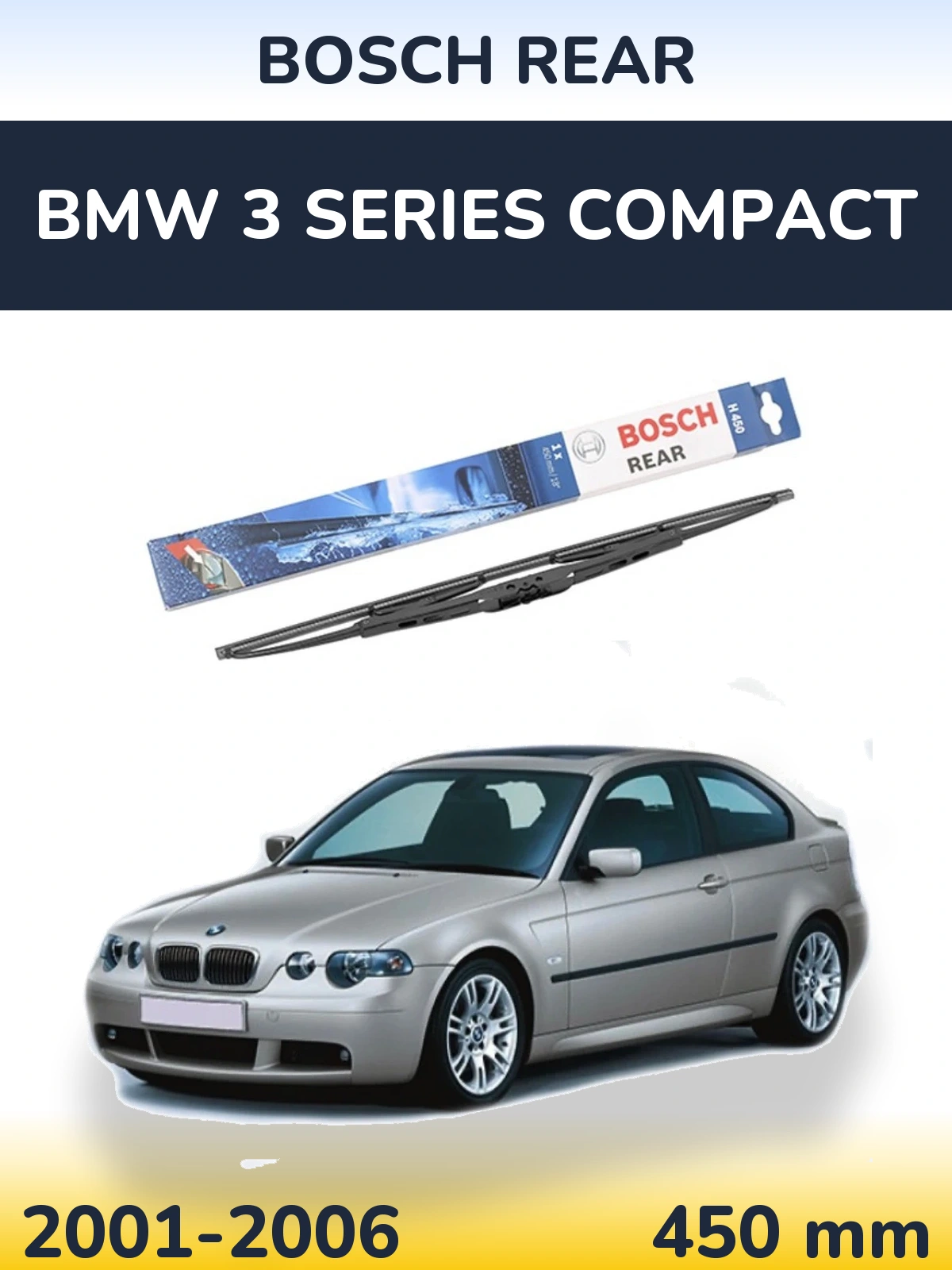 Задний дворник BOSCH Rear 450 мм для BMW 3 Series Compact 2001-2006