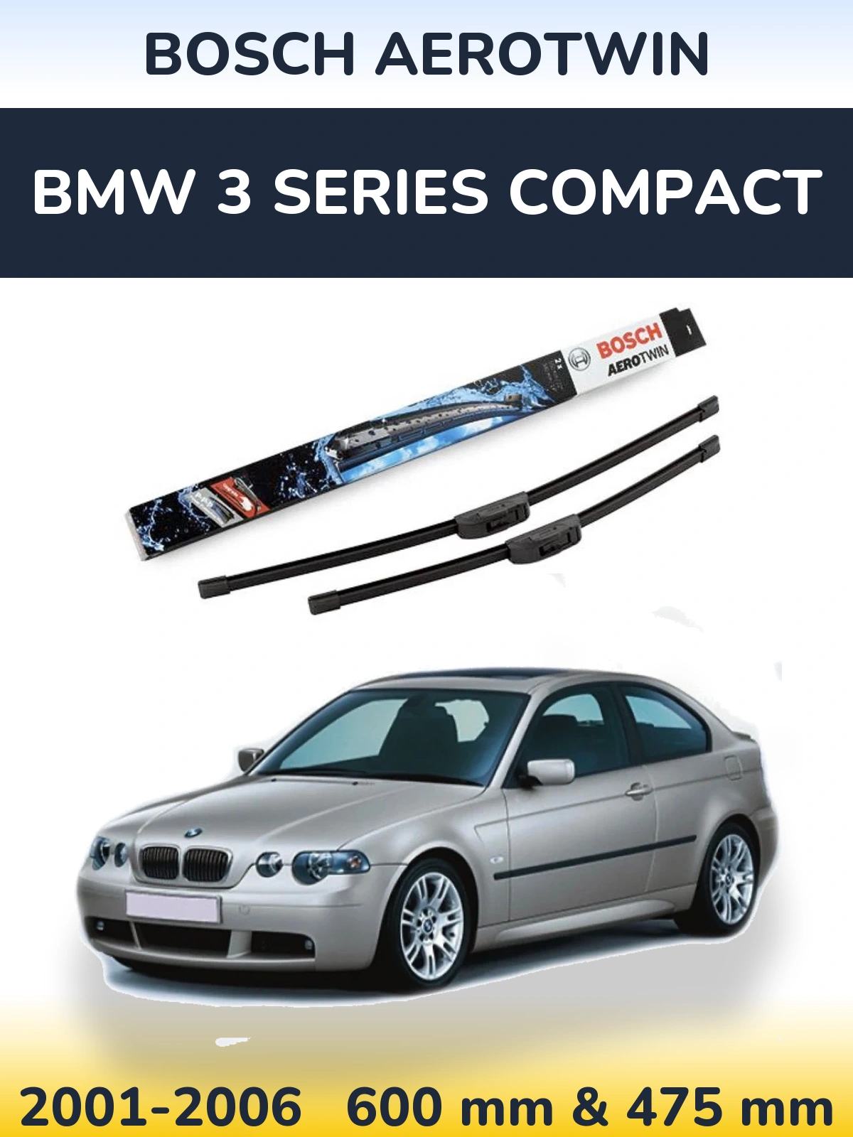 Torkarblad BOSCH AeroTwin för BMW 3 Series Compact