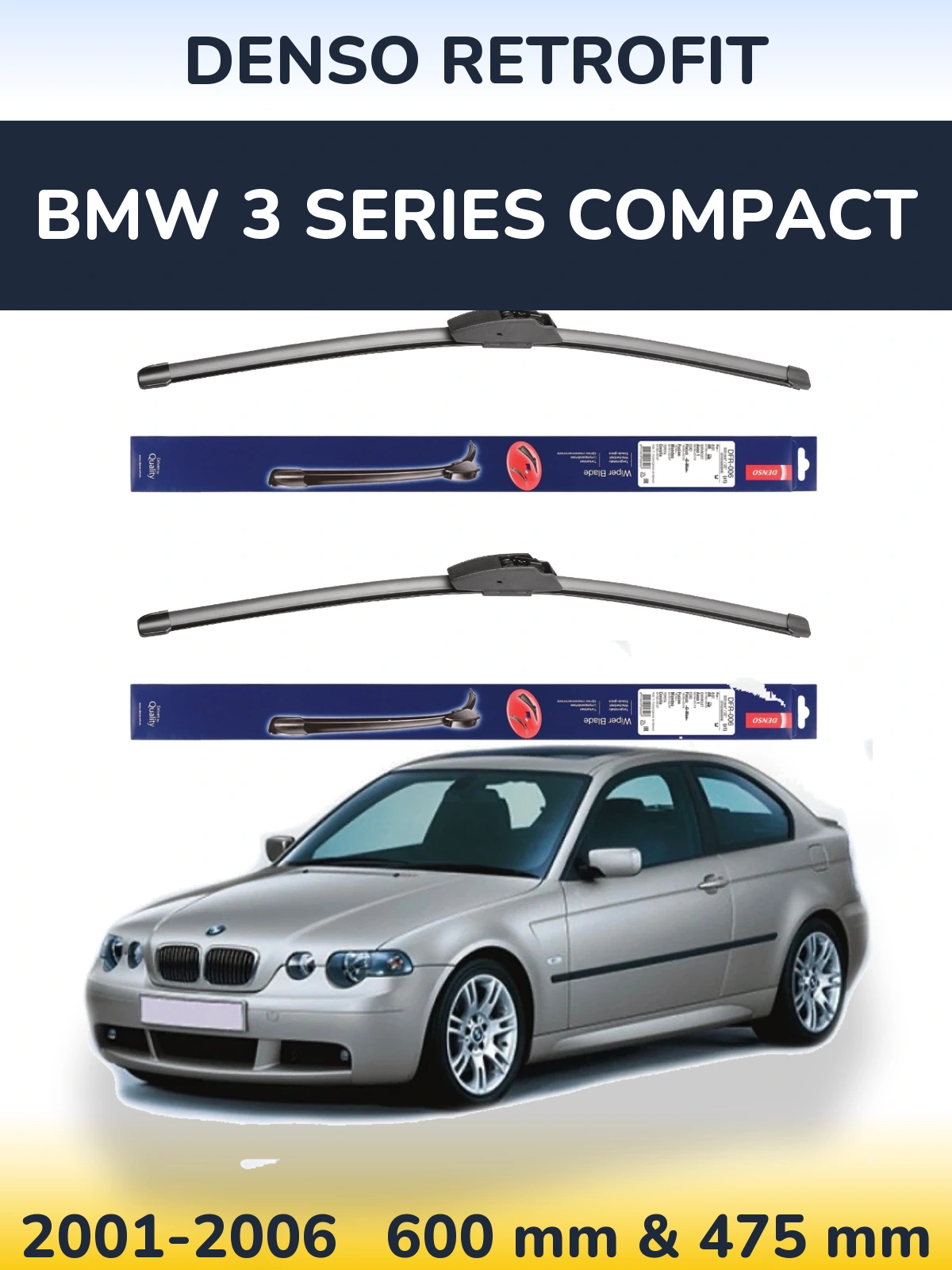 Torkarblad Denso Retrofit för BMW 3 Series Compact