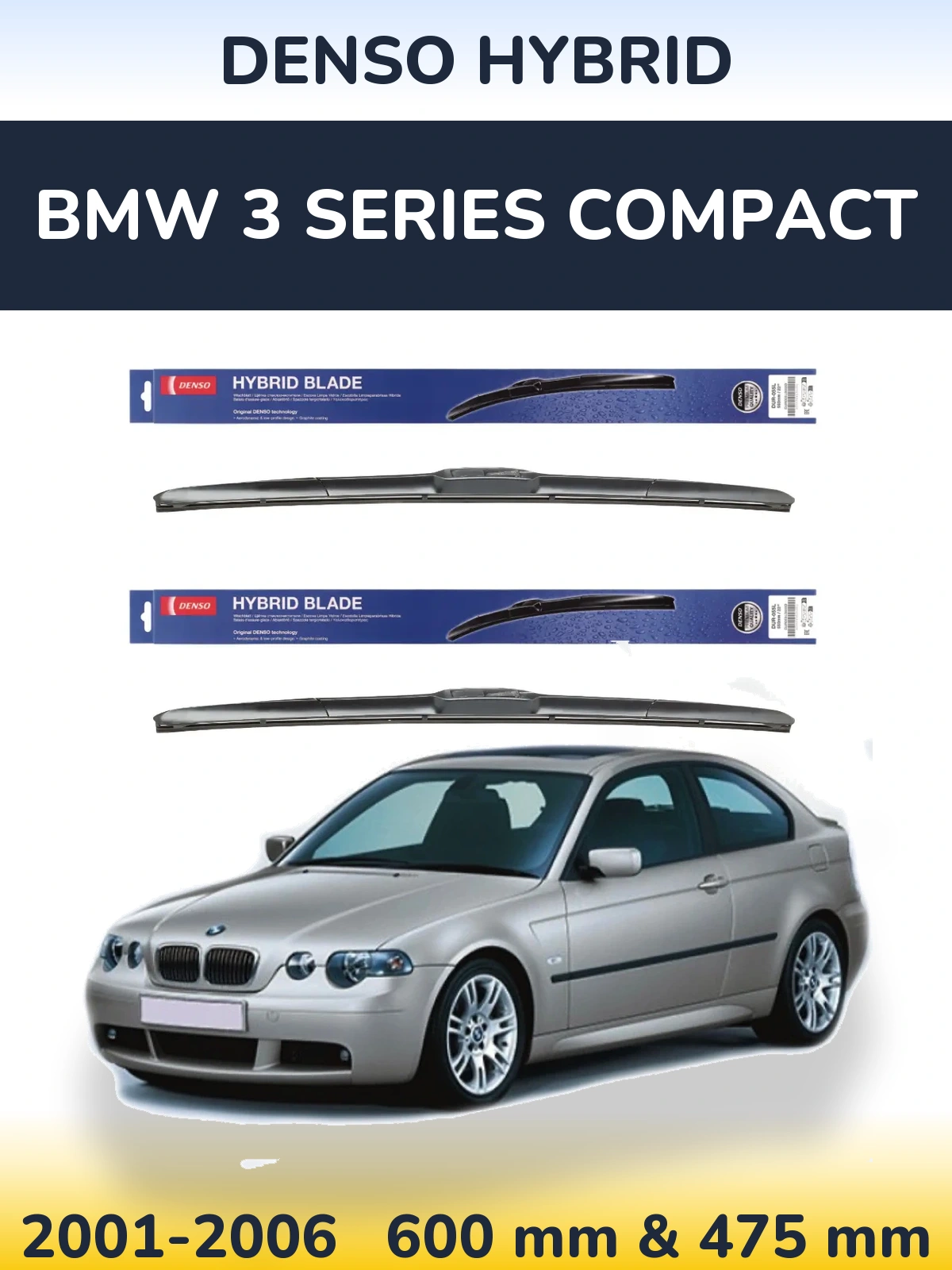 Torkarblad Denso Hybrid för BMW 3 Series Compact