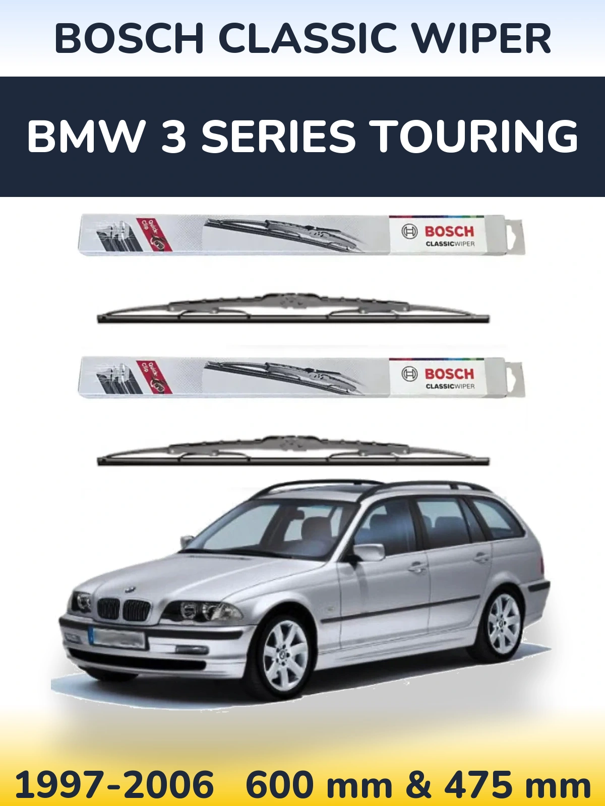 Torkarblad BOSCH Classic Wiper för BMW 3 Series Touring