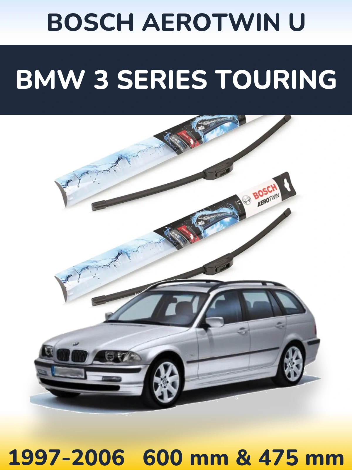 Torkarblad BOSCH AeroTwin U för BMW 3 Series Touring