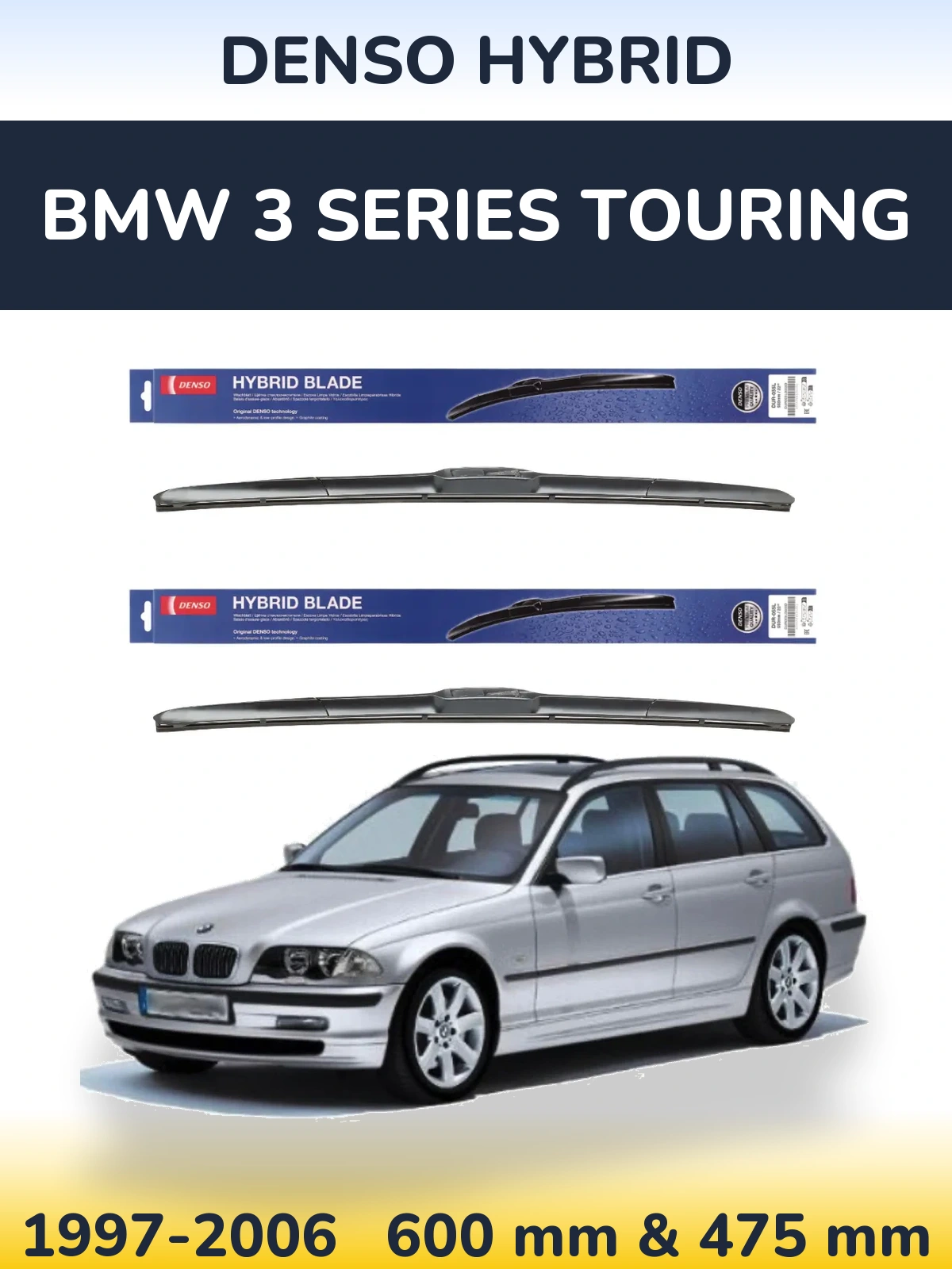 Torkarblad Denso Hybrid för BMW 3 Series Touring