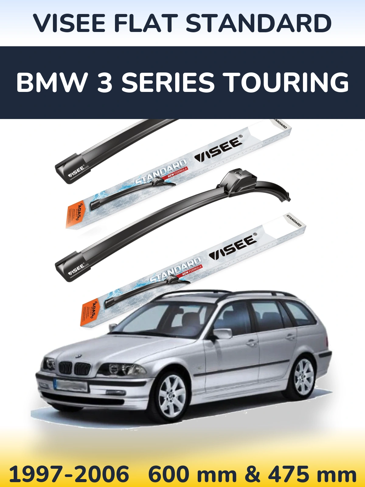 Torkarblad VISEE FLAT STANDARD för BMW 3 Series Touring