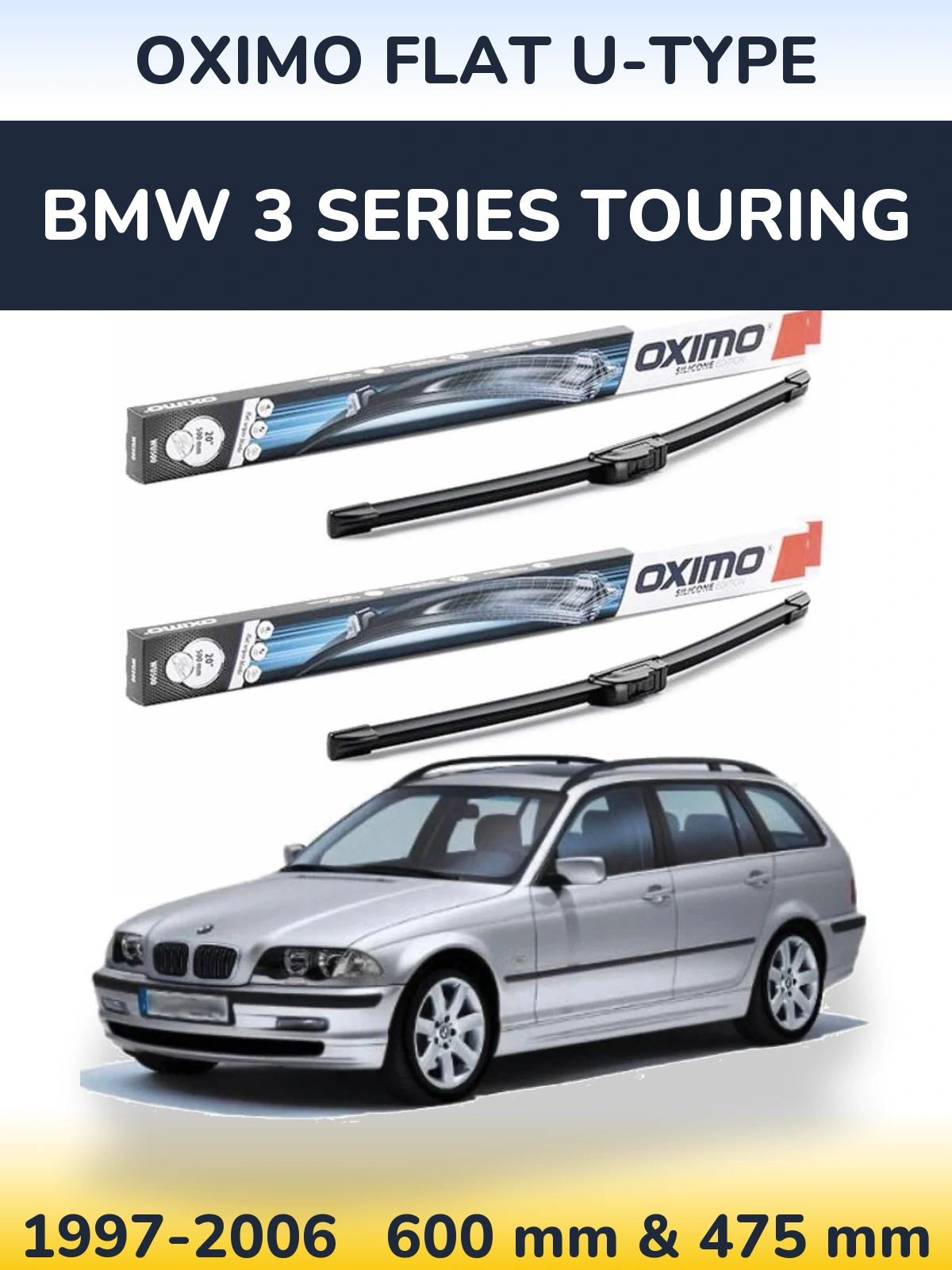 Torkarblad Oximo Flat U-type för BMW 3 Series Touring