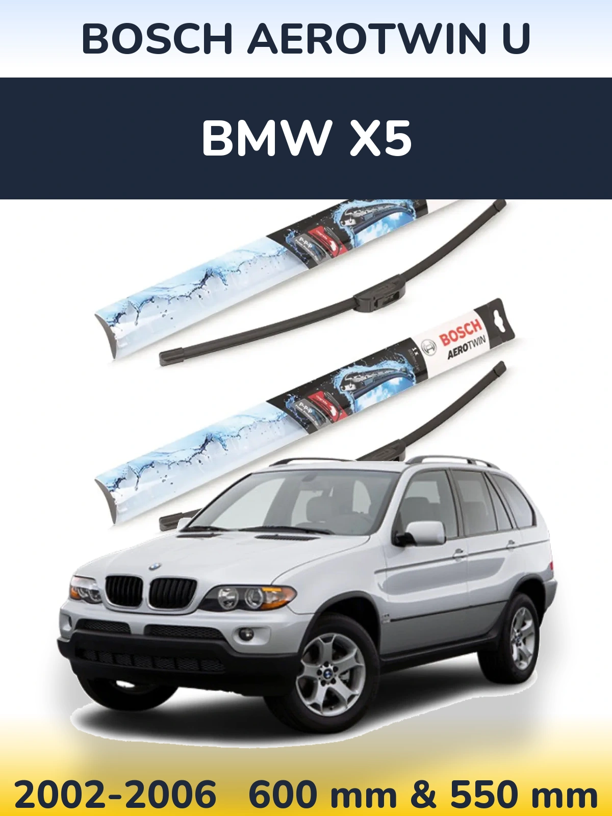 Torkarblad BOSCH AeroTwin U för BMW X5