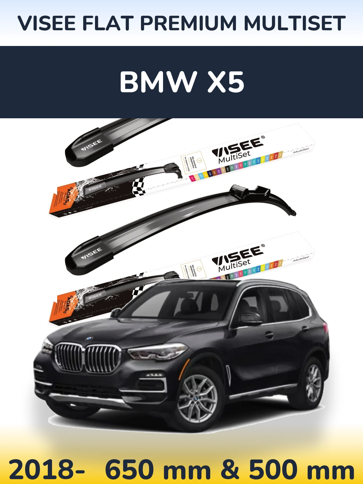 Torkarblad VISEE FLAT PREMIUM MultiSet för BMW X5