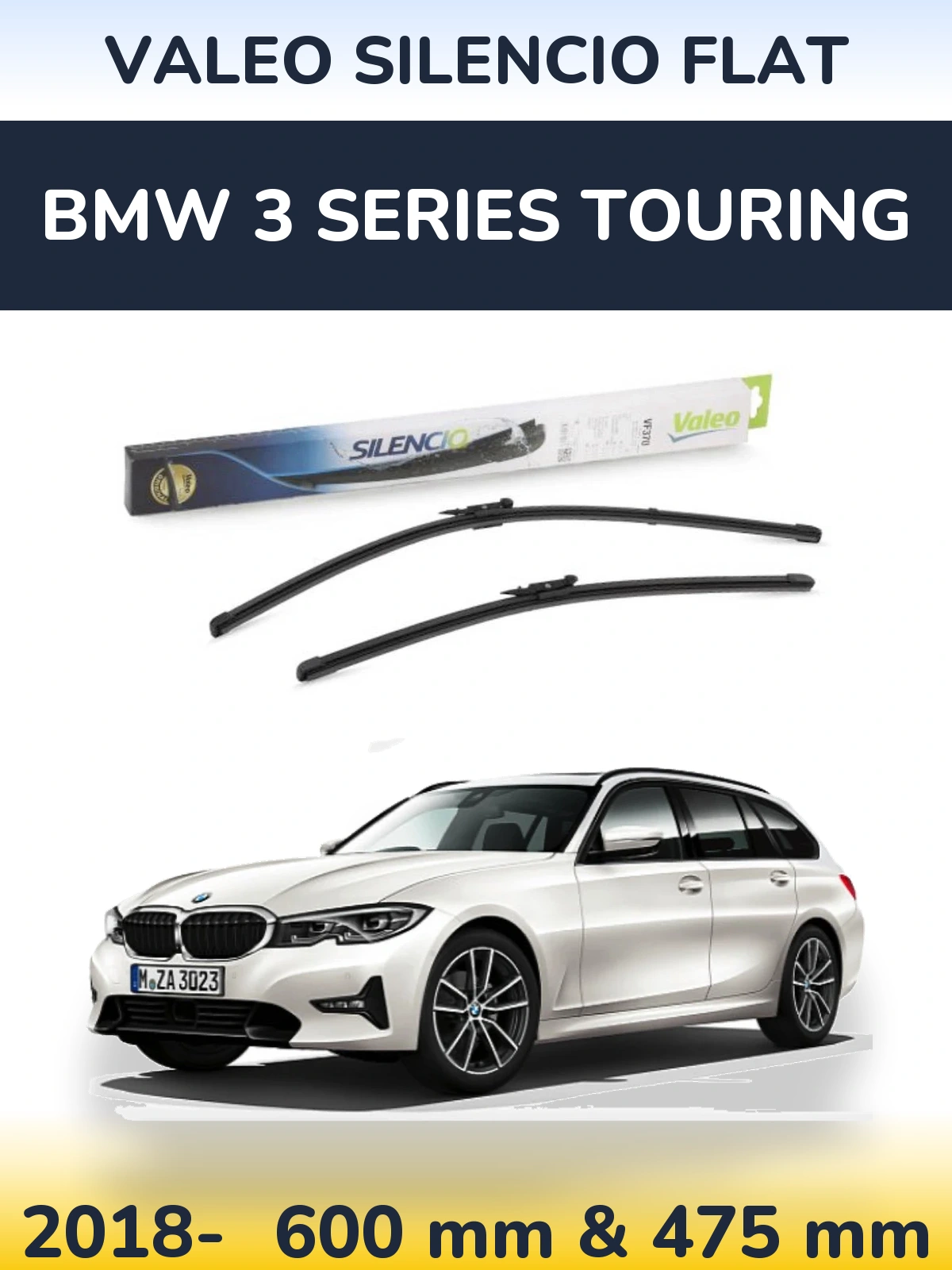 Torkarblad Valeo Silencio Flat för BMW 3 Series Touring