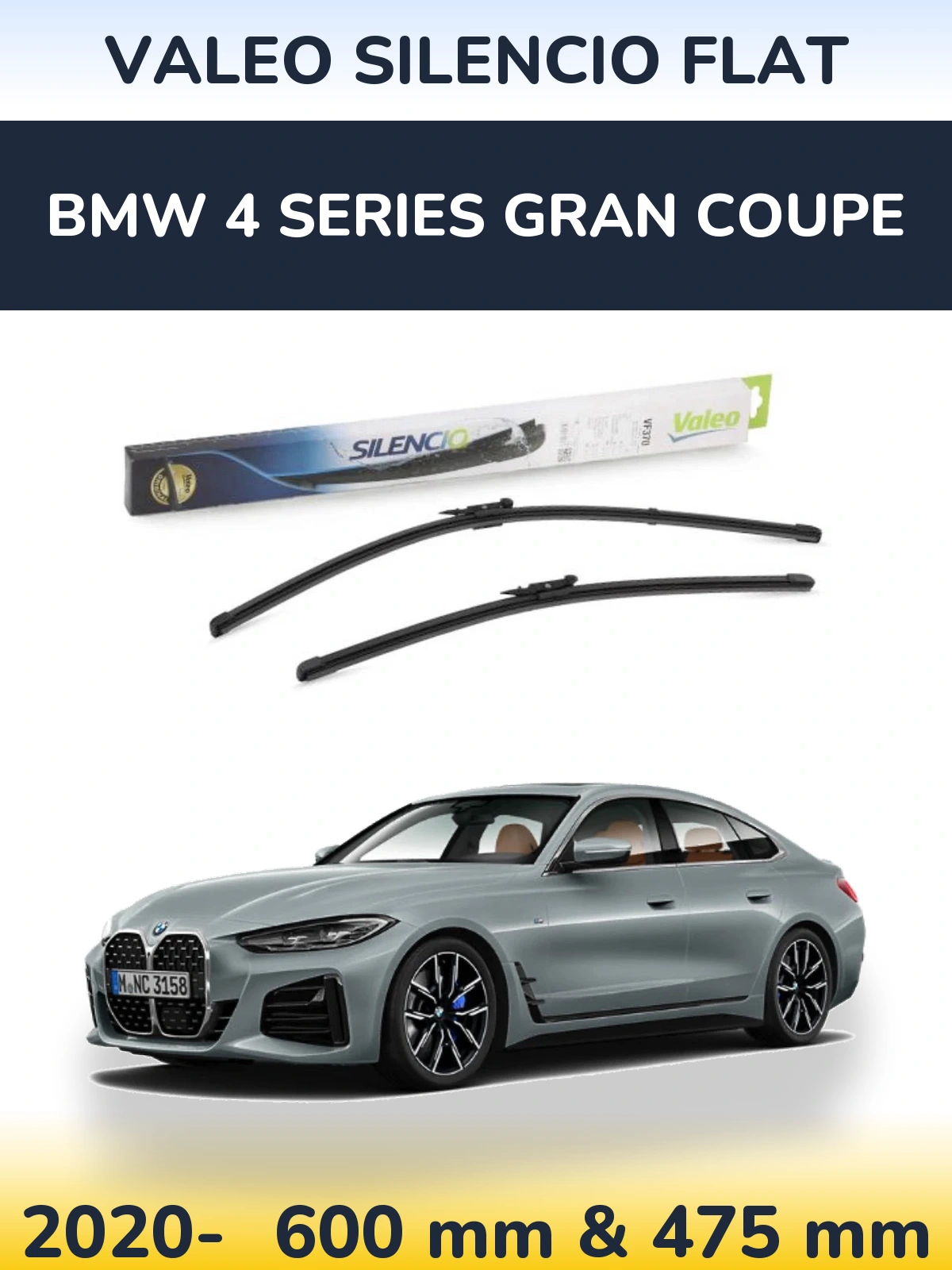 Torkarblad Valeo Silencio Flat för BMW 4 Series Gran Coupe