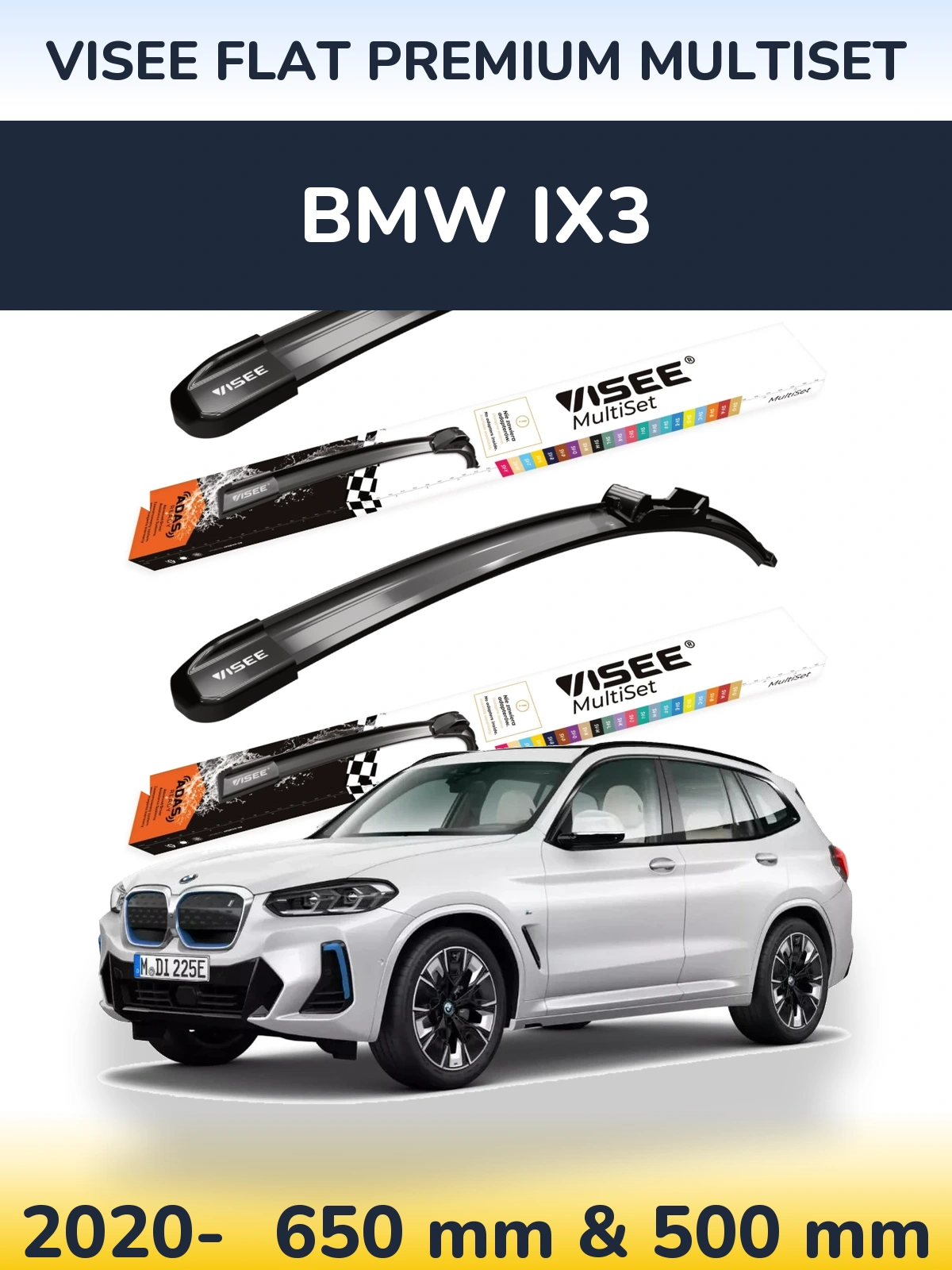 Torkarblad VISEE FLAT PREMIUM MultiSet för BMW iX3