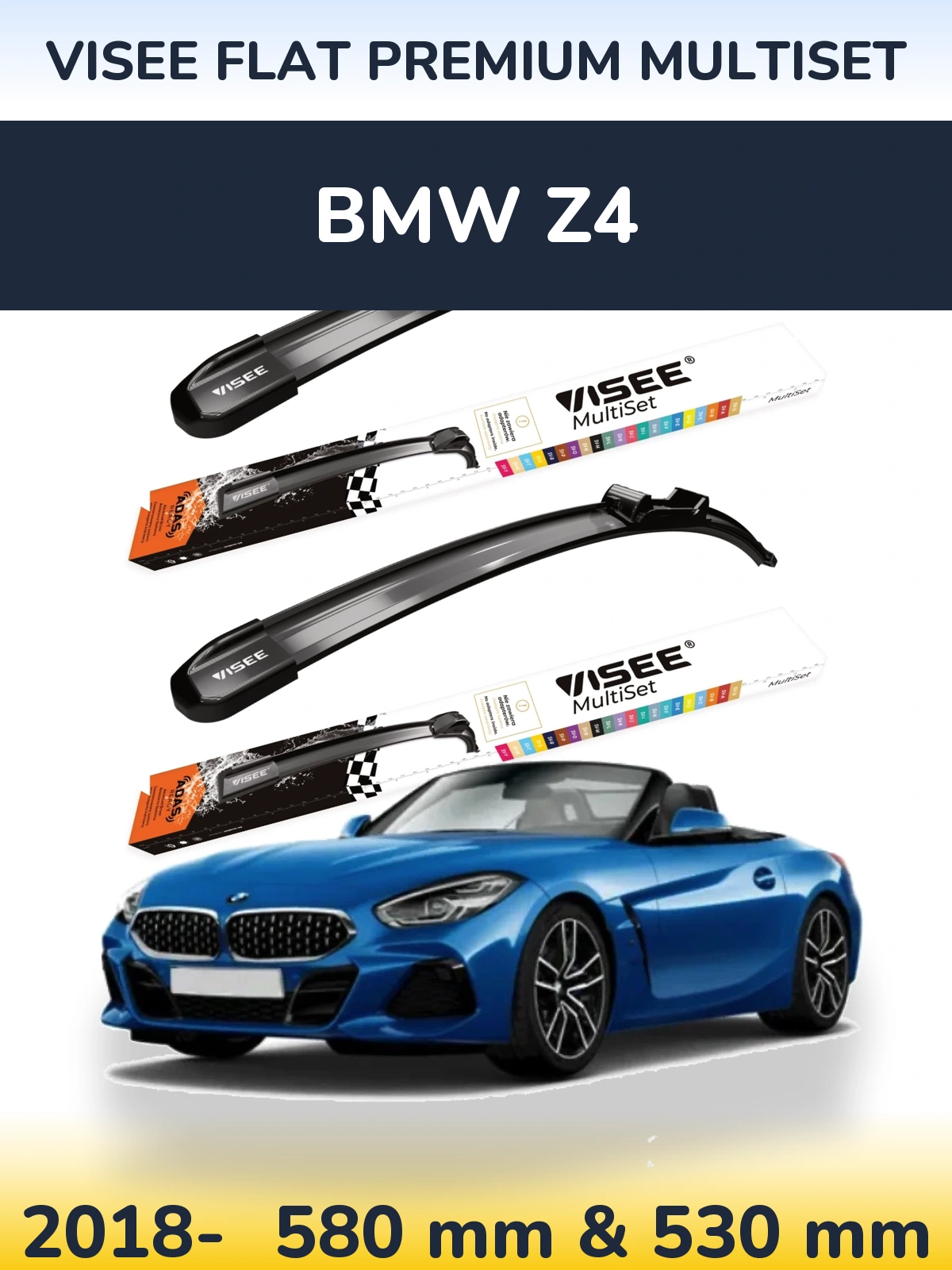 Torkarblad VISEE FLAT PREMIUM MultiSet för BMW Z4