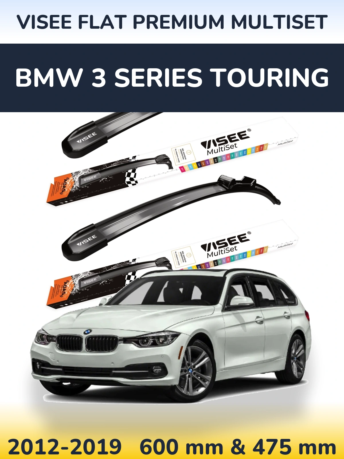 Torkarblad VISEE FLAT PREMIUM MultiSet för BMW 3 Series Touring