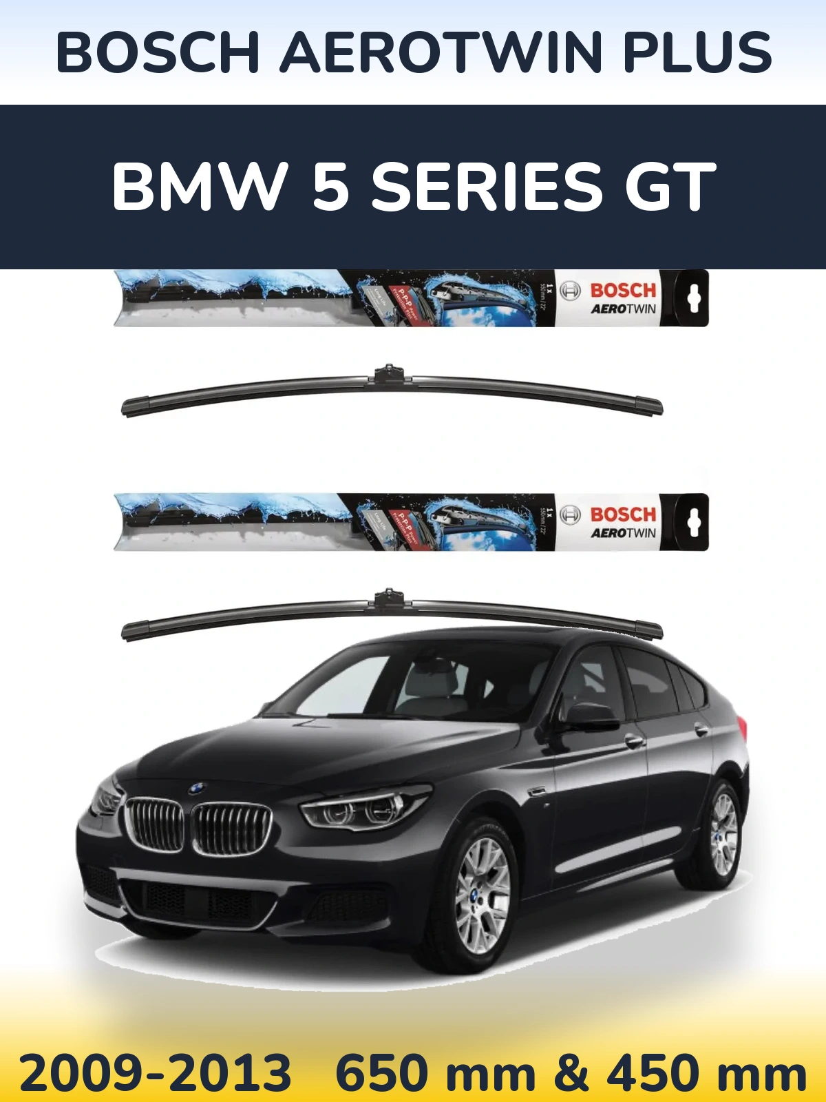 Torkarblad BOSCH AeroTwin Plus för BMW 5 Series GT
