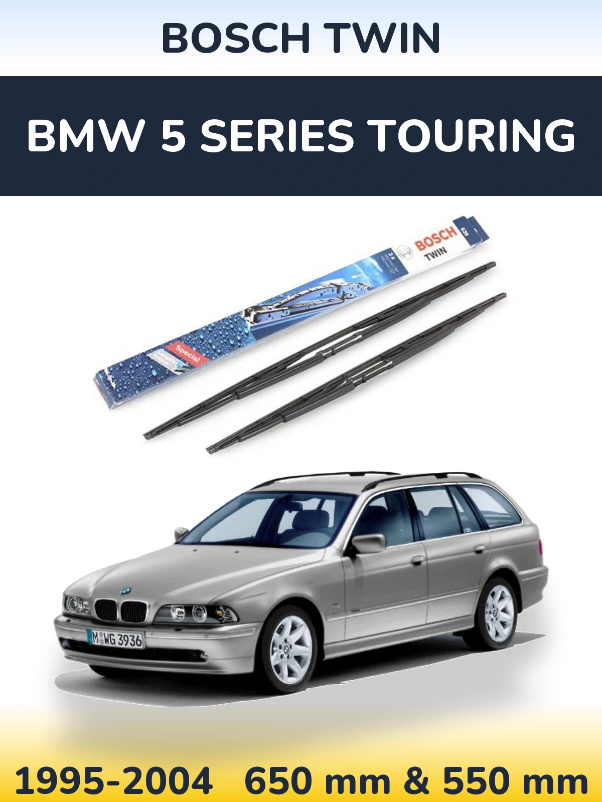 Torkarblad BOSCH Twin för BMW 5 Series Touring