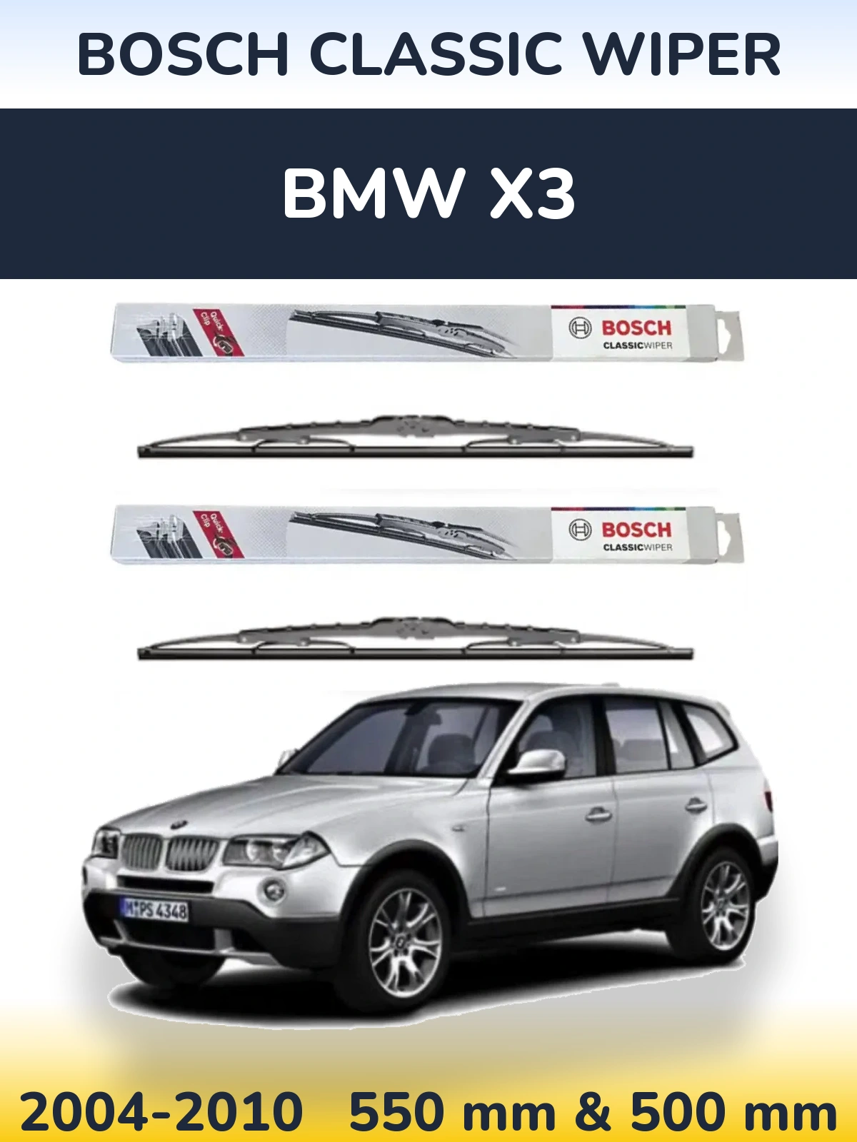 Torkarblad BOSCH Classic Wiper för BMW X3