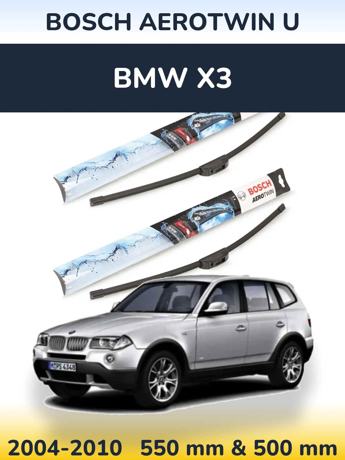 Torkarblad BOSCH AeroTwin U för BMW X3