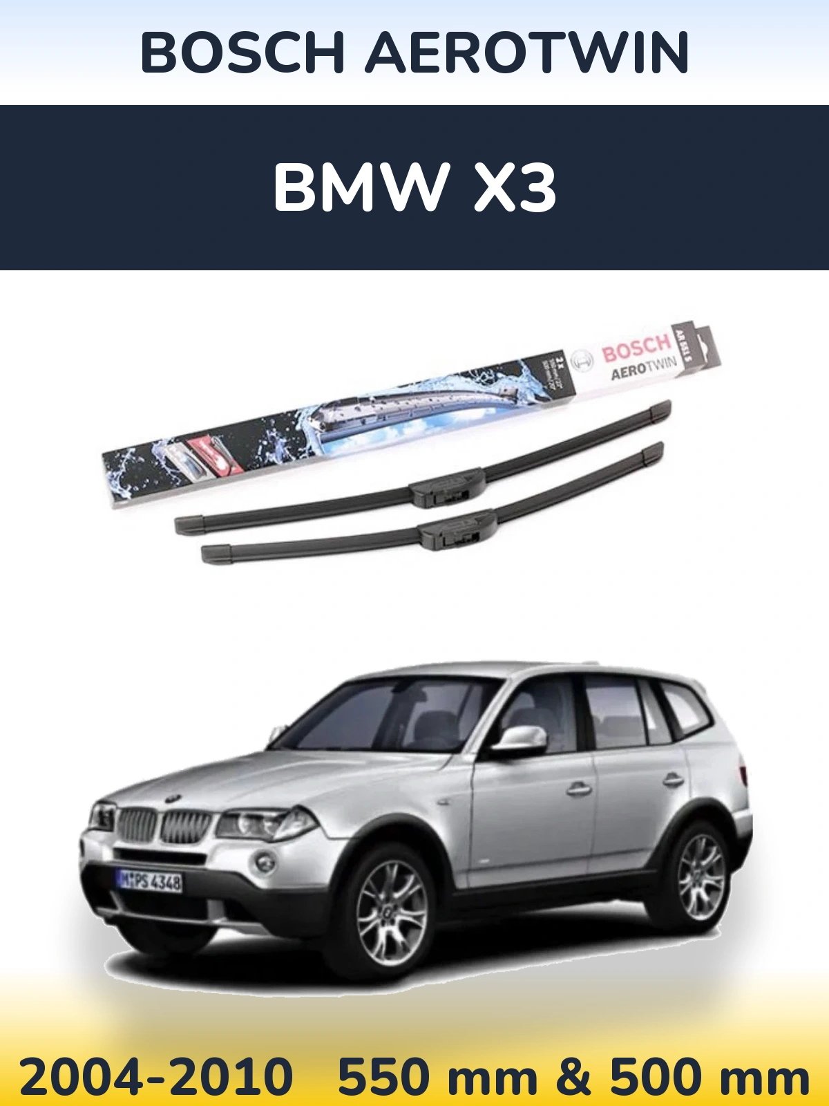 Torkarblad BOSCH AeroTwin för BMW X3