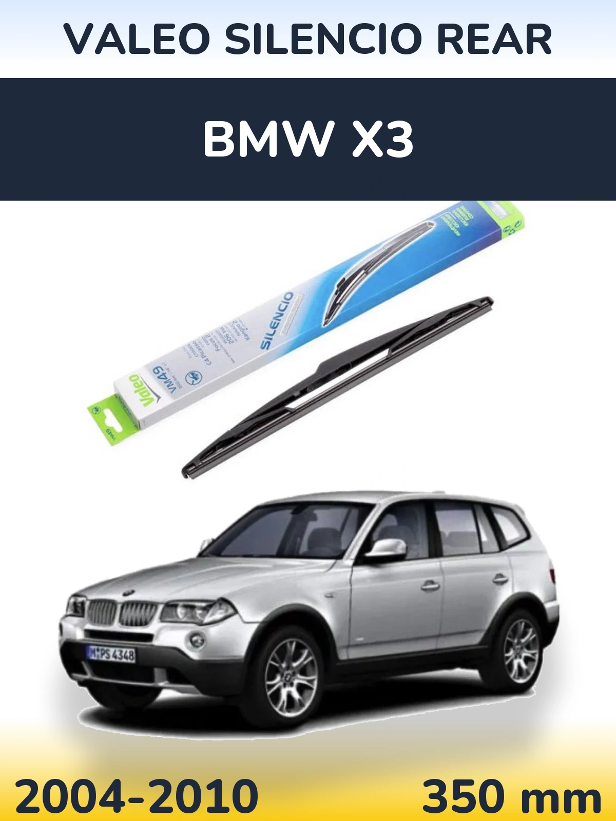 Torkarblad Valeo Silencio Rear för BMW X3